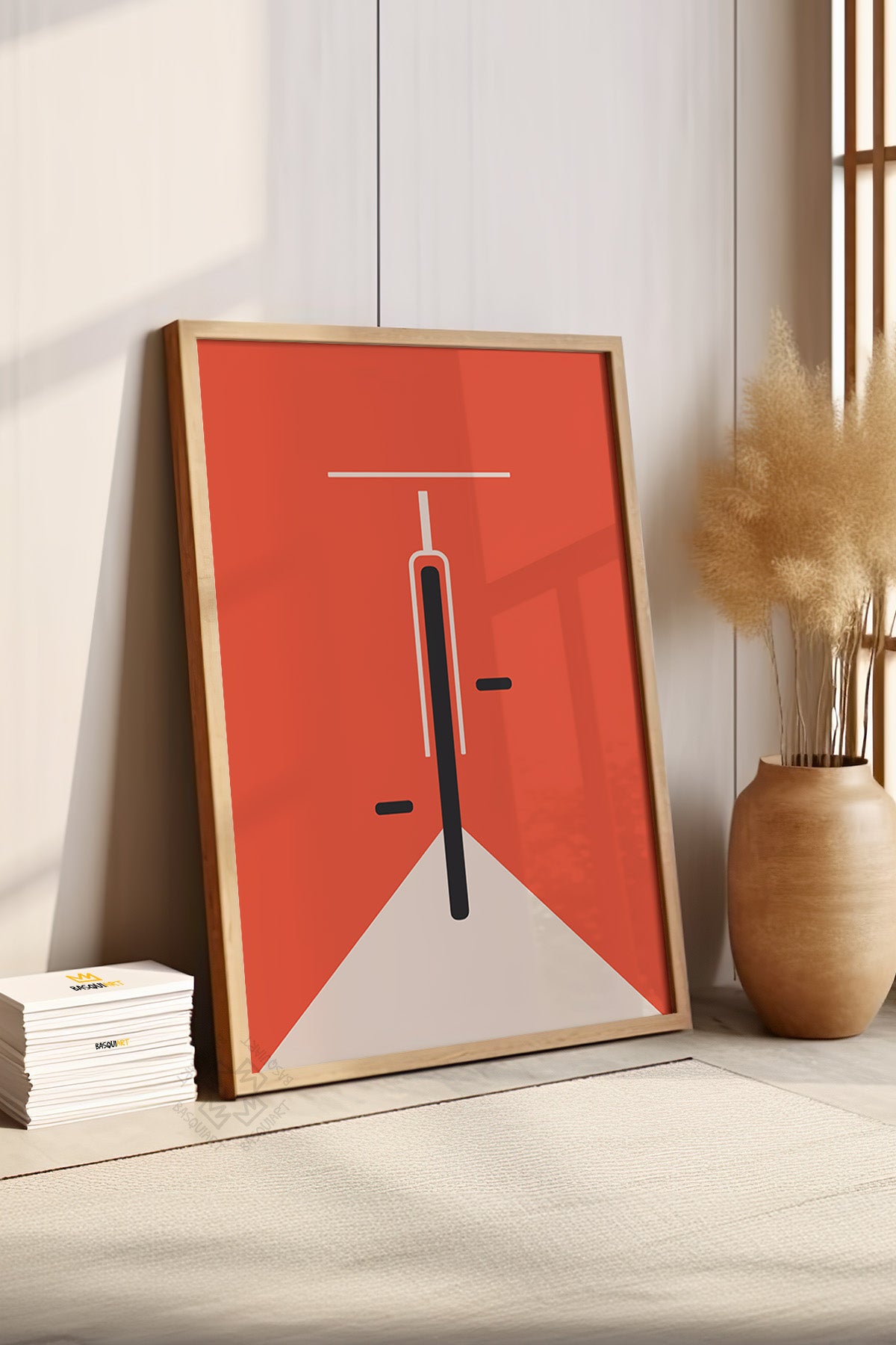 Bauhaus Serisi Ahşap Çerçeveli Poster, Tablo No:58