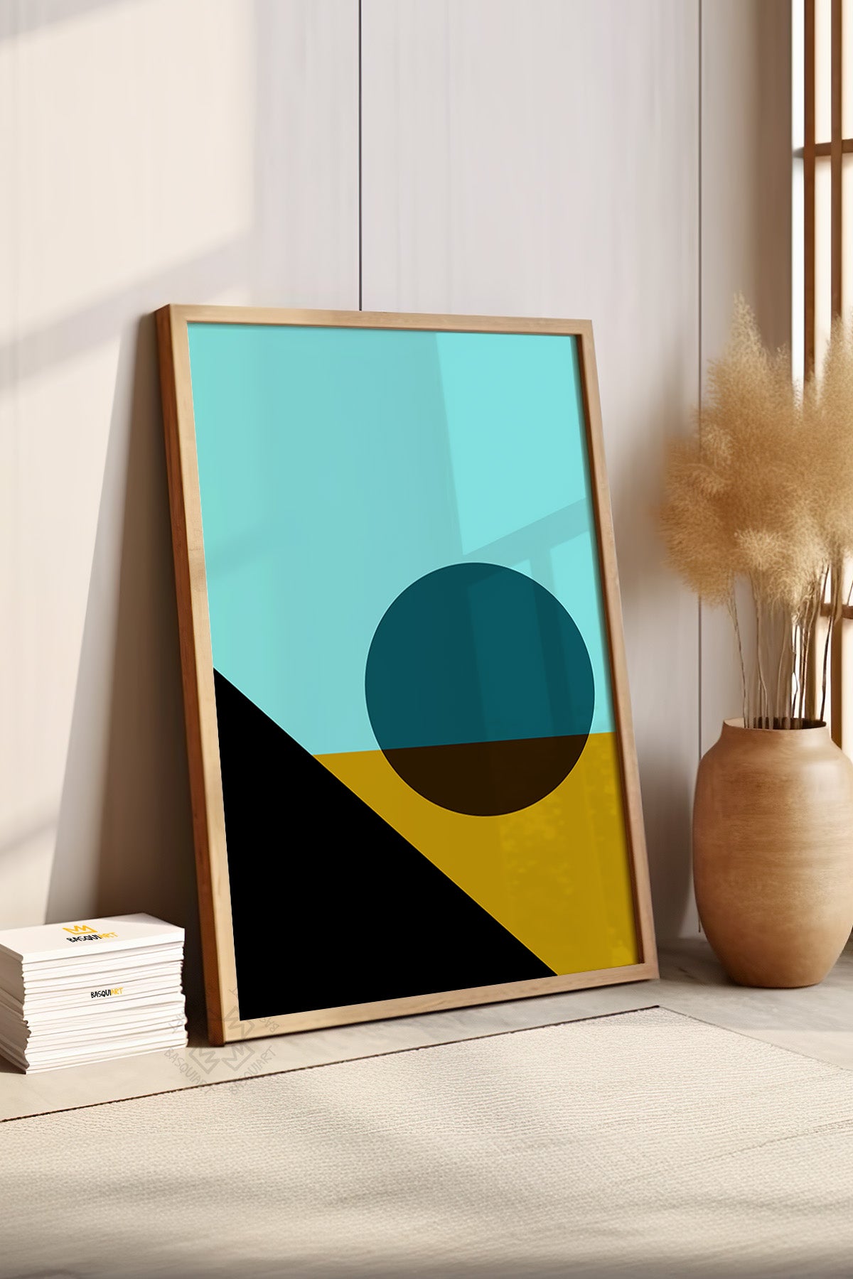 Bauhaus Serisi Ahşap Çerçeveli Poster, Tablo No:80