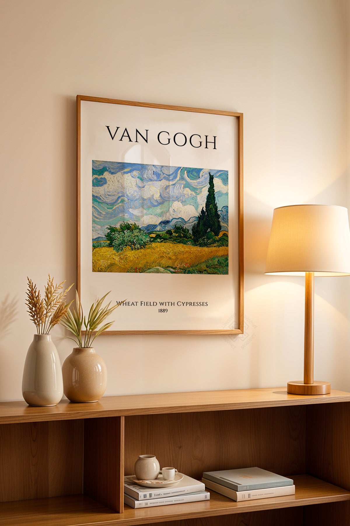 Vincent Van Gogh Serisi Ahşap Çerçeveli Poster, Tablo Duvar Dekoru No:4