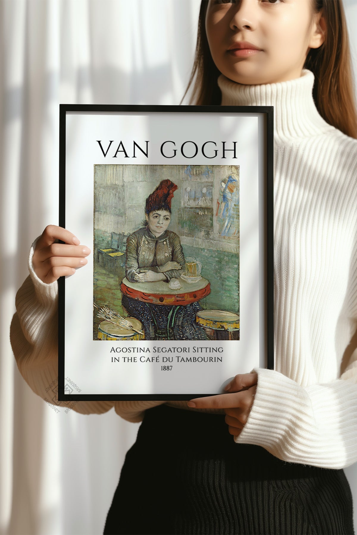 Vincent Van Gogh Serisi Siyah Çerçeveli Poster, Tablo Duvar Dekoru No:23
