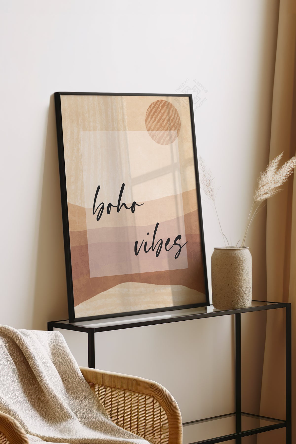 Bohemian Serisi Siyah Çerçeveli Poster, Tablo No:5