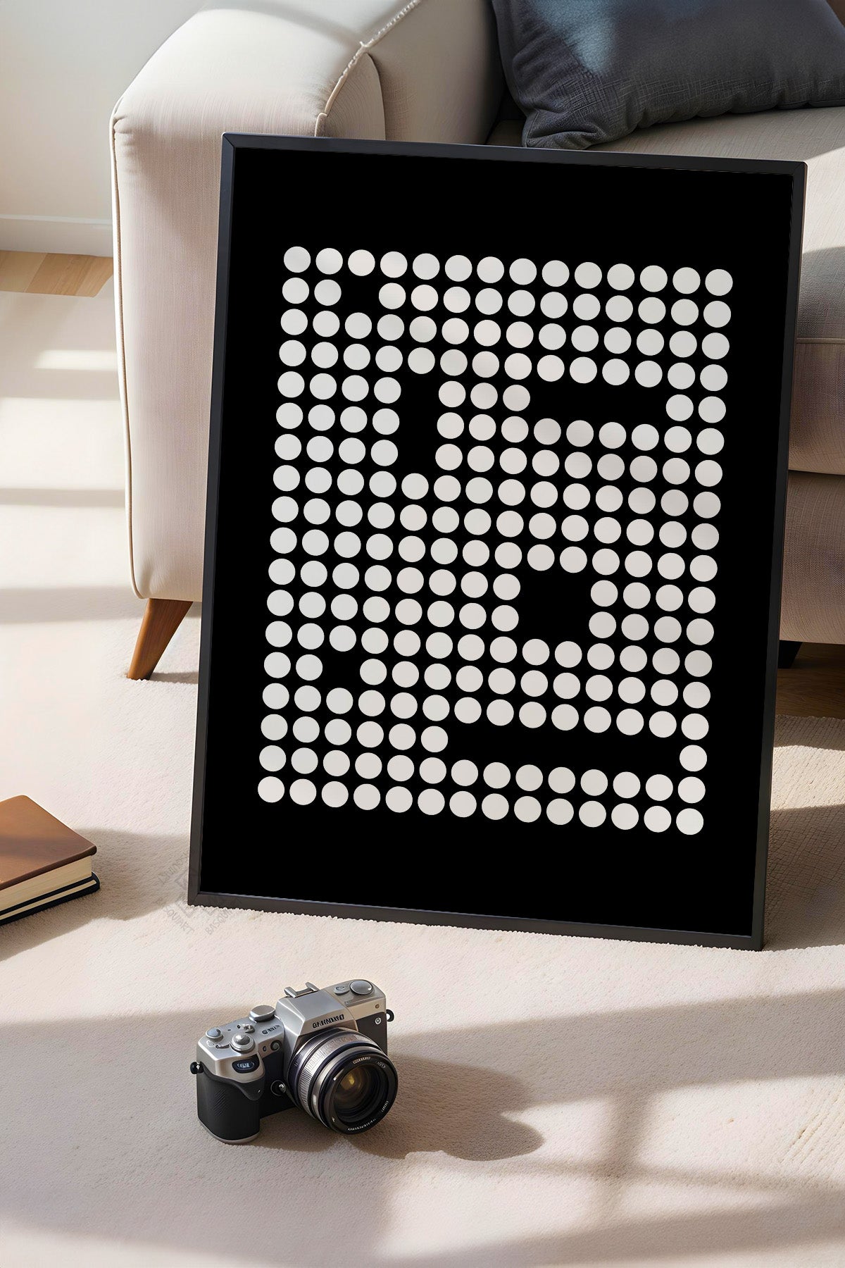 Bauhaus Serisi Siyah Çerçeveli Poster, Tablo No:40