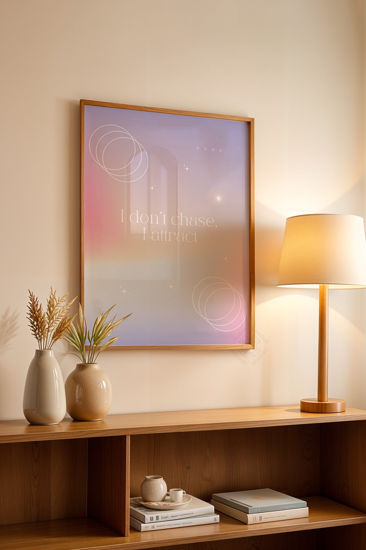 Aura Serisi Ahşap Çerçeveli Poster, Tablo No:102