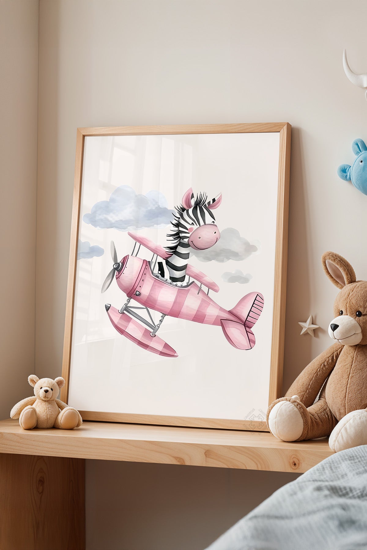 Çocuk Odası, Bebek Odası Ahşap Çerçeveli Poster, Tablo No:41