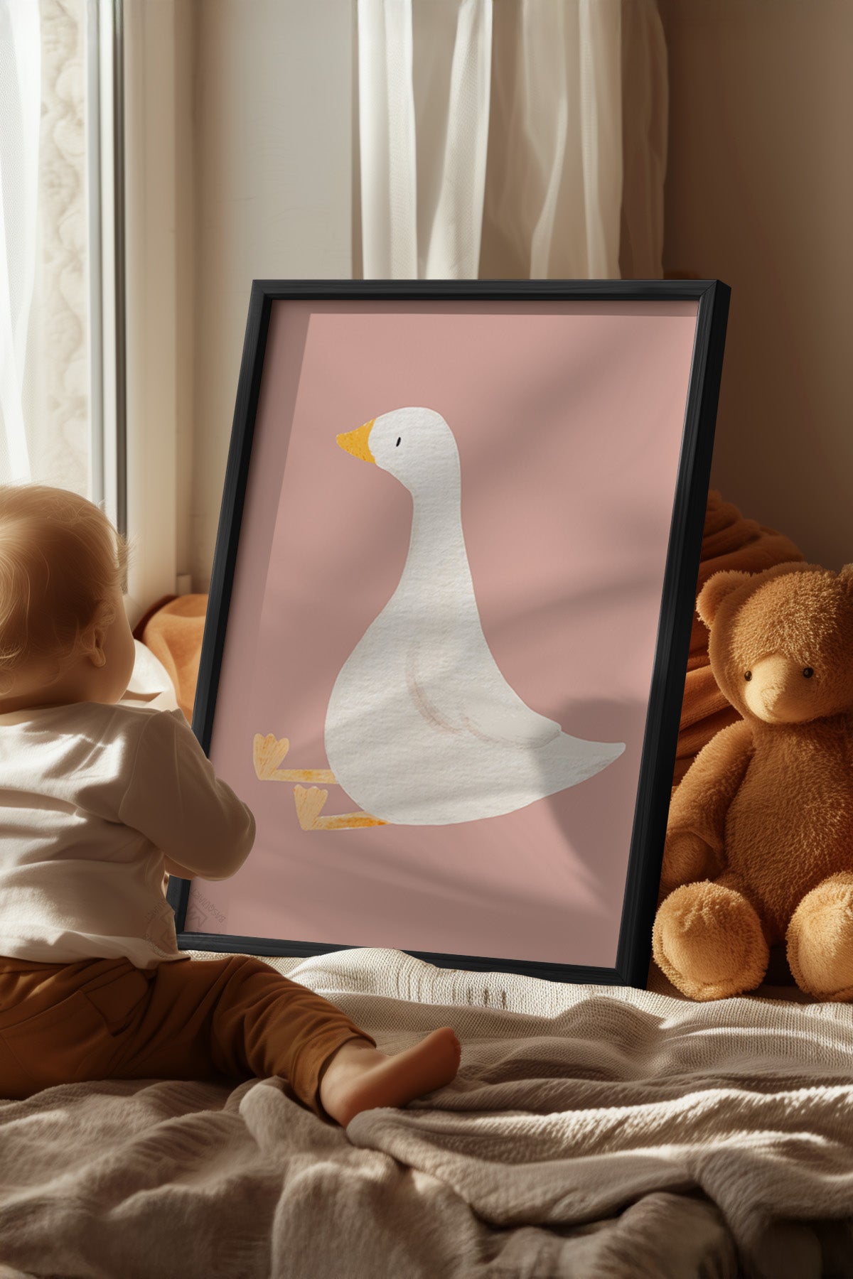 Çocuk Odası, Bebek Odası Siyah Çerçeveli Poster, Tablo No:67