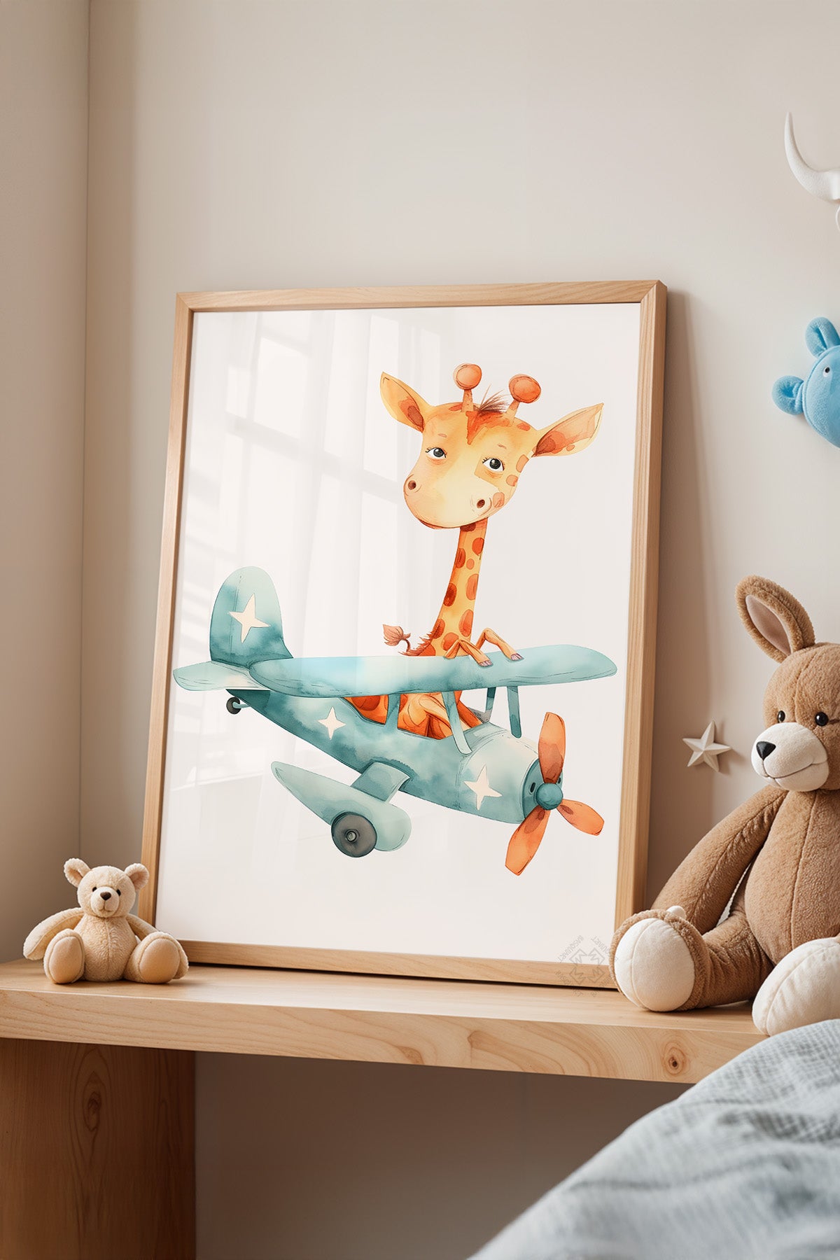 Çocuk Odası, Bebek Odası Ahşap Çerçeveli Poster, Tablo No:48