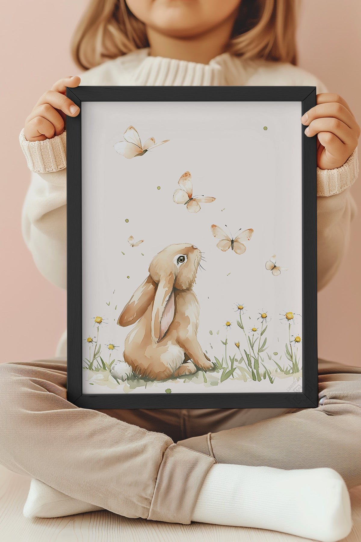 Çocuk Odası, Bebek Odası Siyah Çerçeveli Poster, Tablo No:86