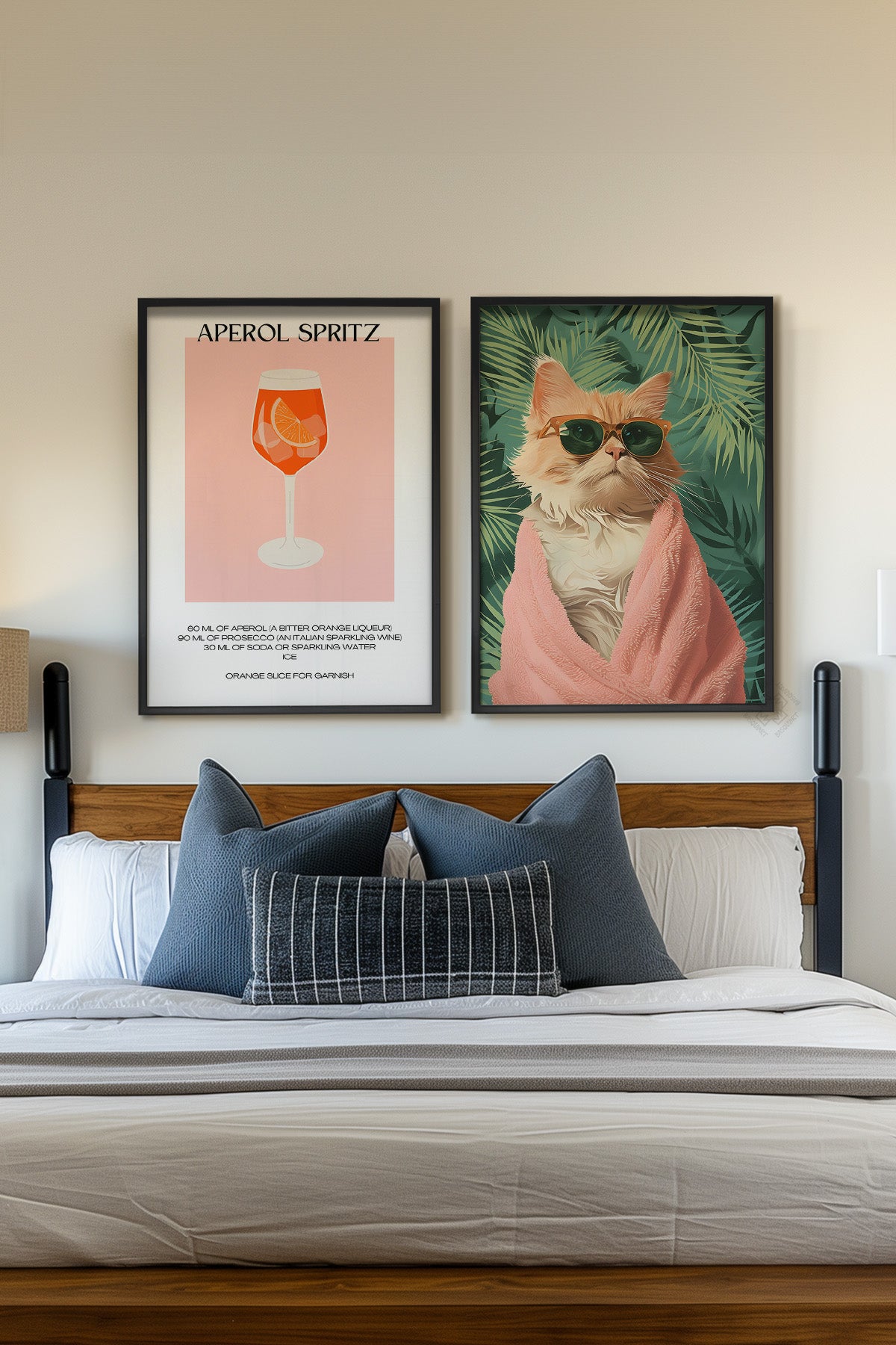 Modern 2'li Siyah Çerçeveli Poster, Tablo Seti No:31