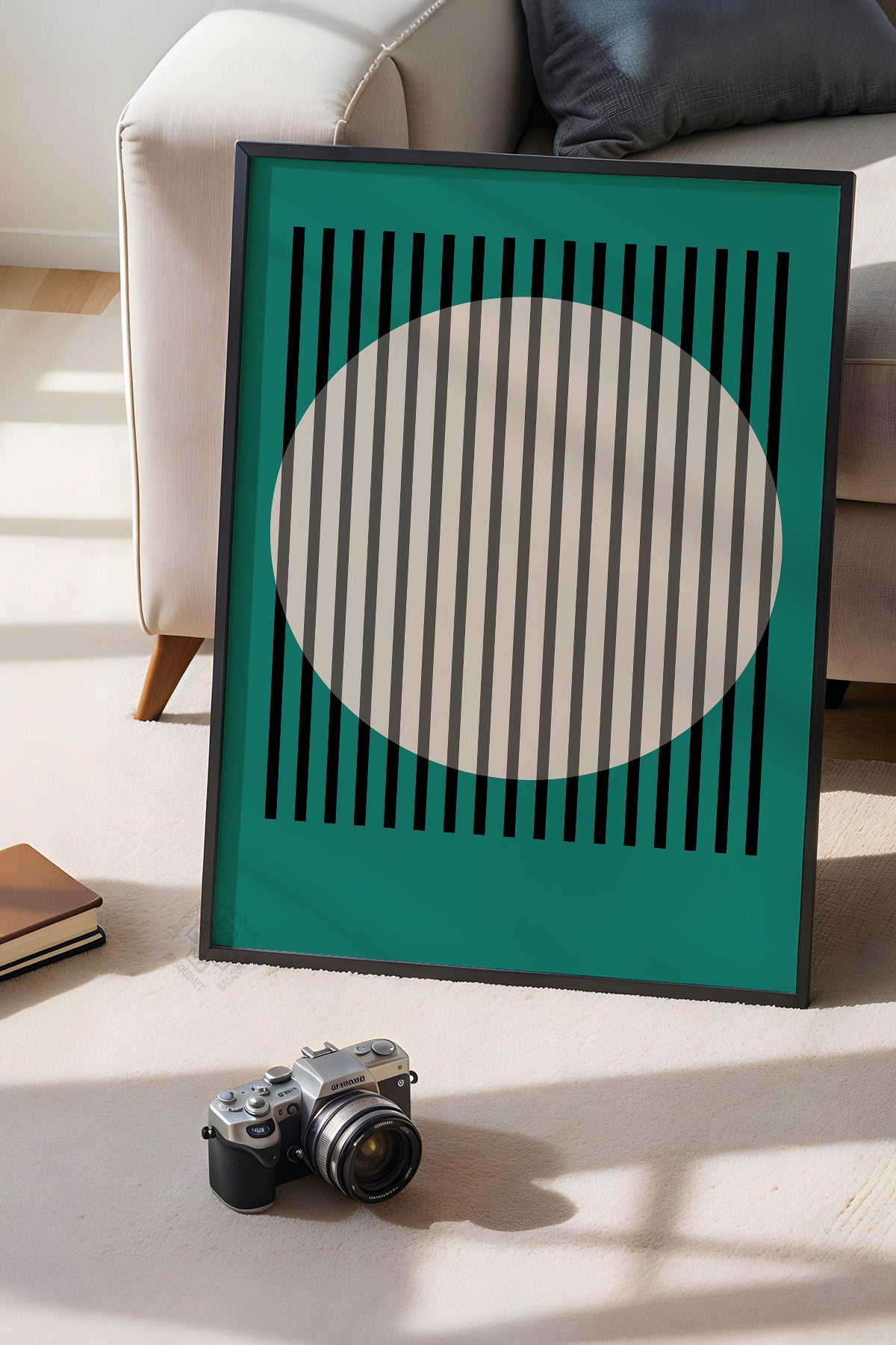 Bauhaus Serisi Siyah Çerçeveli Poster, Tablo No:79