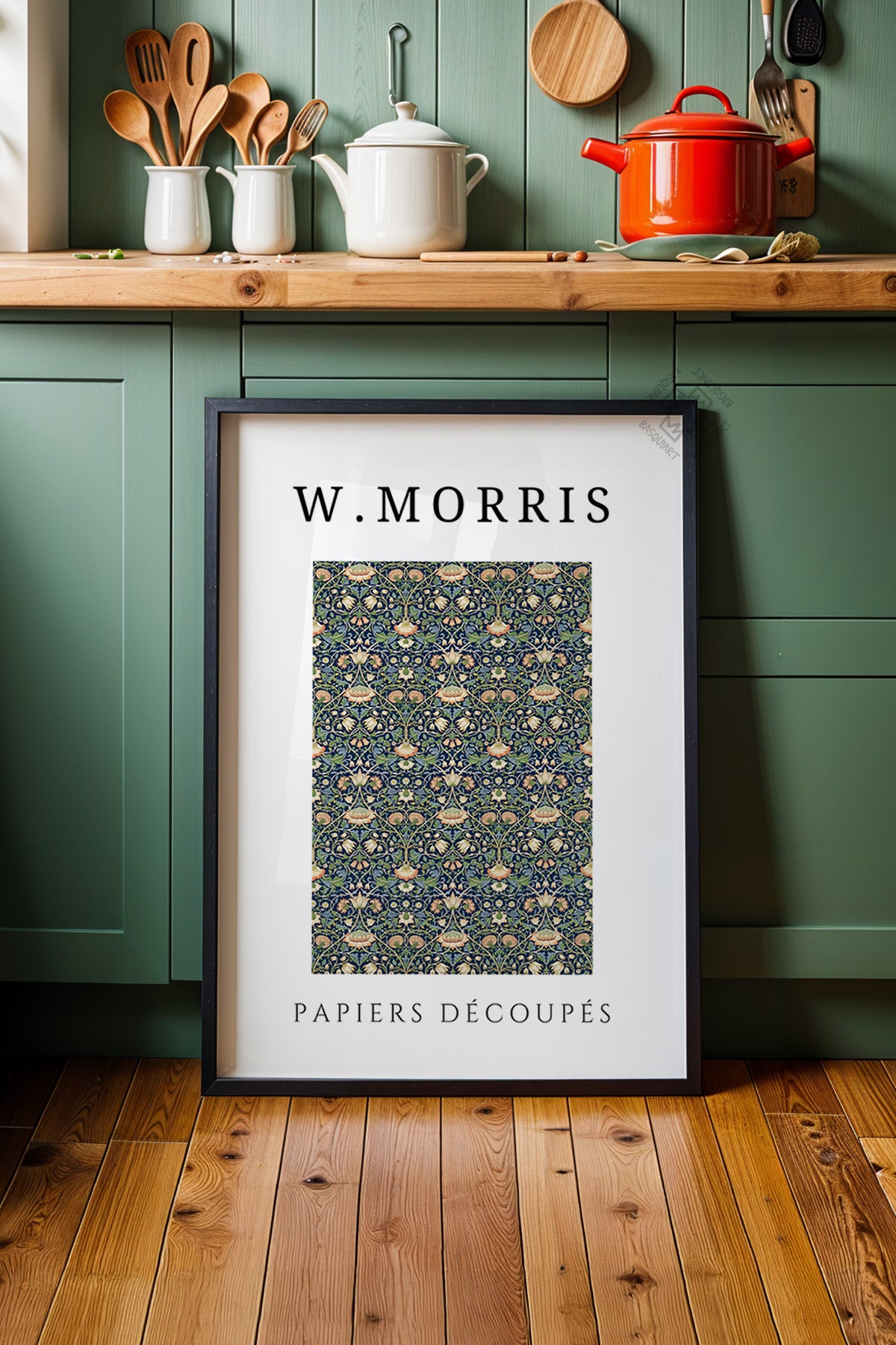 William Morris Serisi Siyah Çerçeveli Poster, Tablo Duvar Dekoru No:24