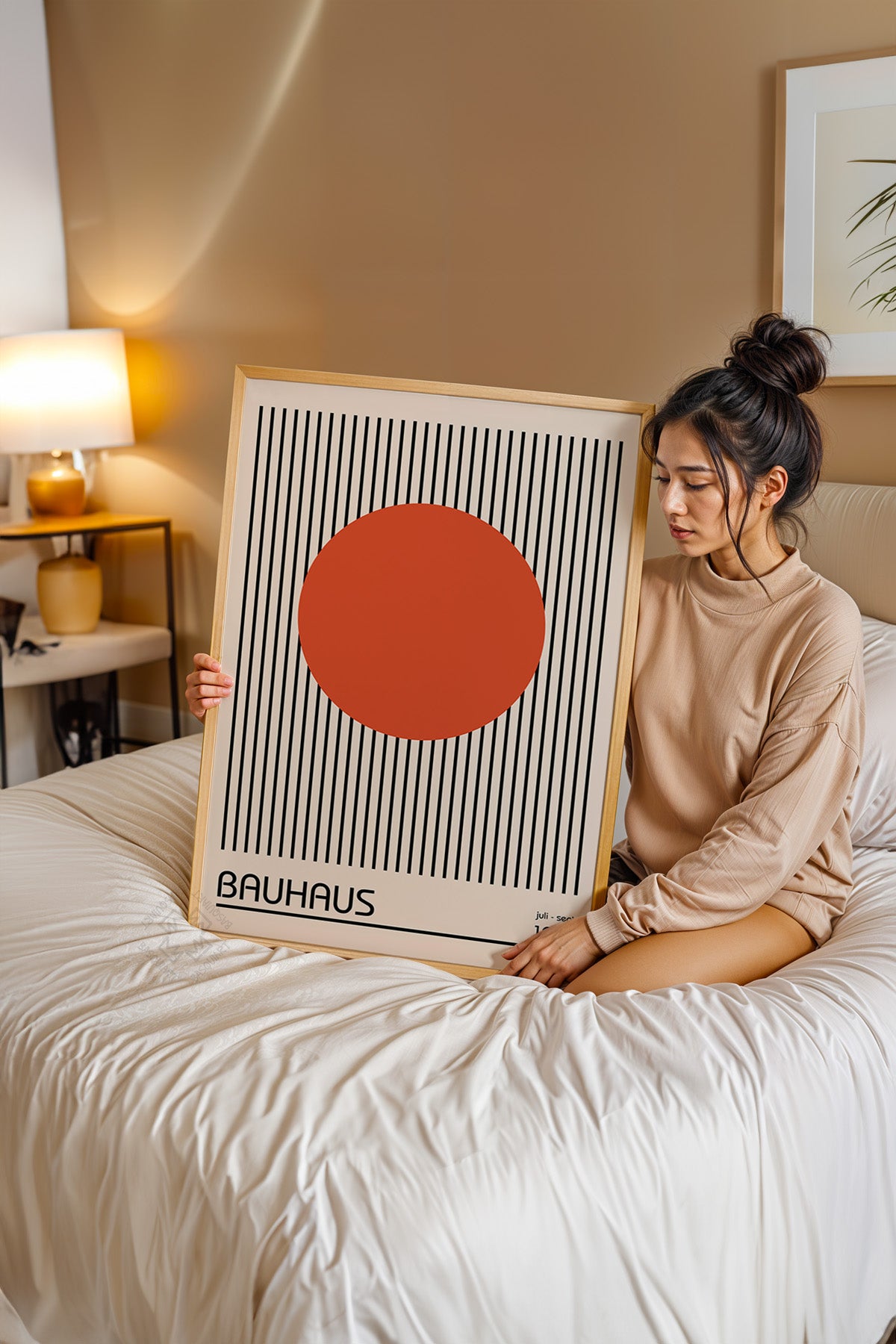 Bauhaus Serisi Ahşap Çerçeveli Poster, Tablo No:28