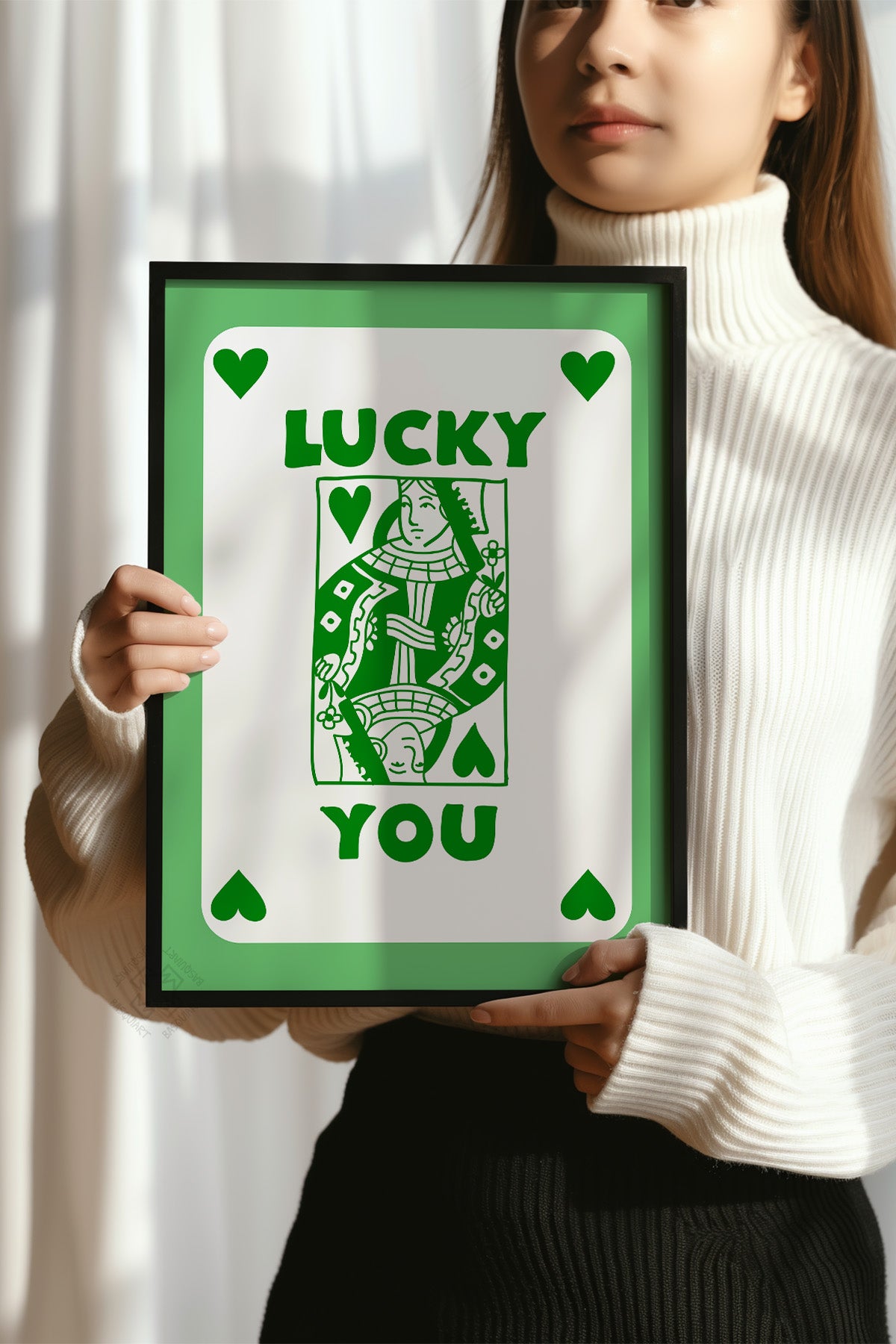 Lucky You Serisi Siyah Çerçeveli Poster, Tablo Duvar Dekoru No:127