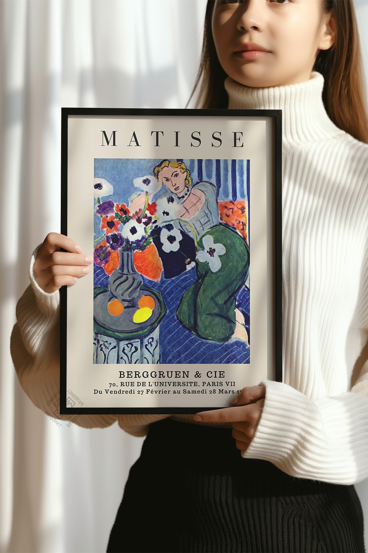 Henri Matisse Serisi Siyah Çerçeveli Poster, Tablo Duvar Dekoru No:12