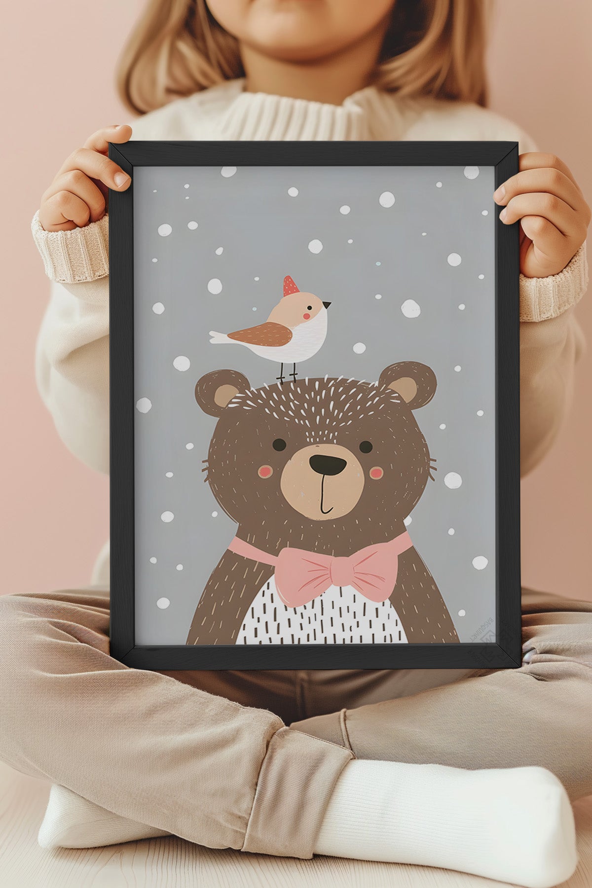 Çocuk Odası, Bebek Odası Siyah Çerçeveli Poster, Tablo No:72