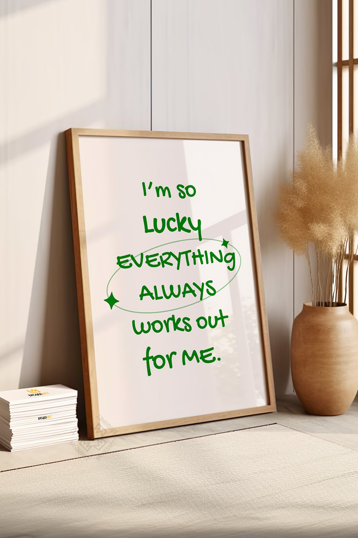 Lucky You Serisi Ahşap Çerçeveli Poster, Tablo Duvar Dekoru No:133