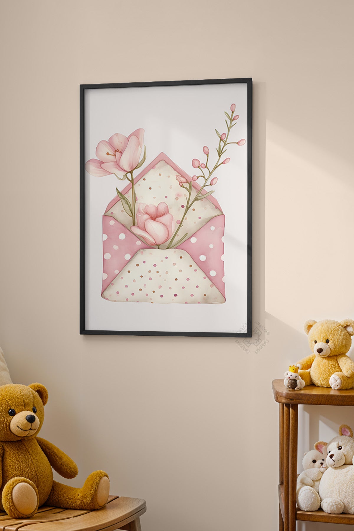 Çocuk Odası, Bebek Odası Siyah Çerçeveli Poster, Tablo No:43