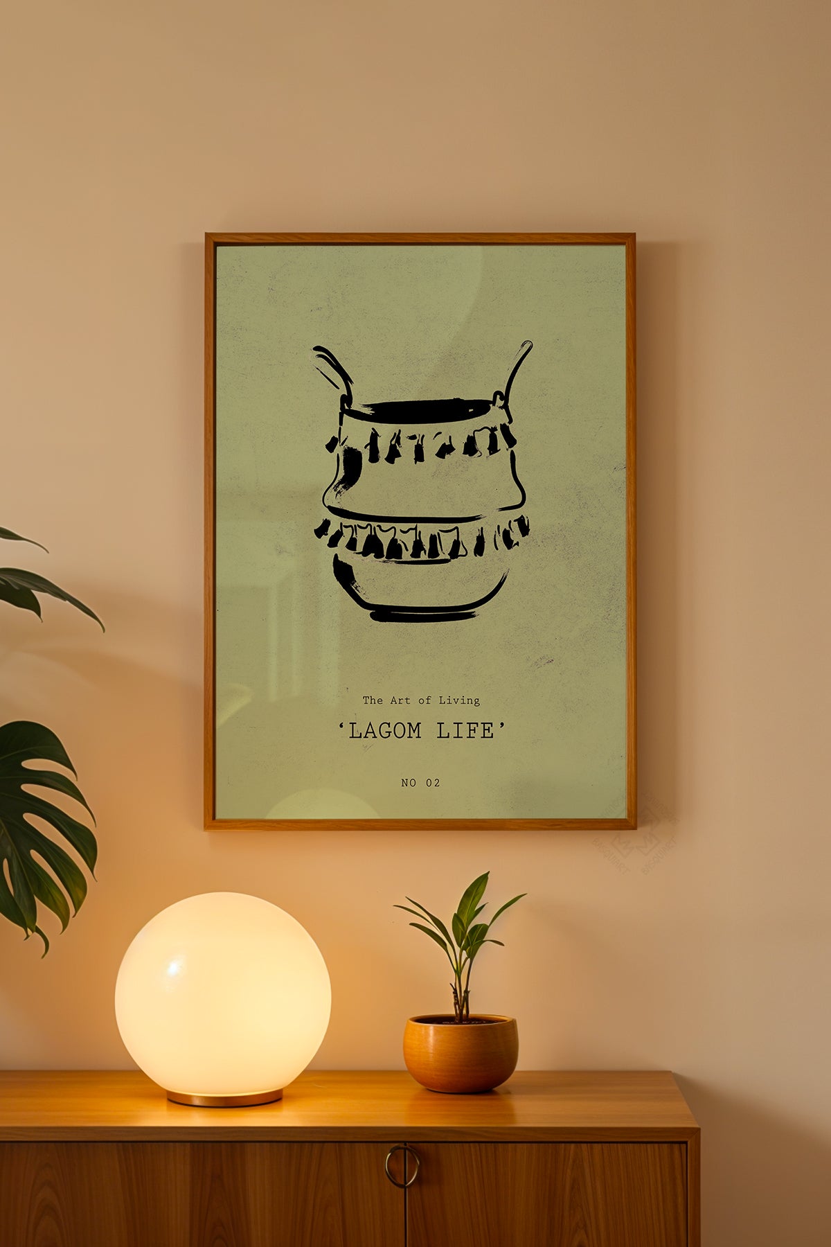 Bohemian Serisi Ahşap Çerçeveli Poster, Tablo No:65