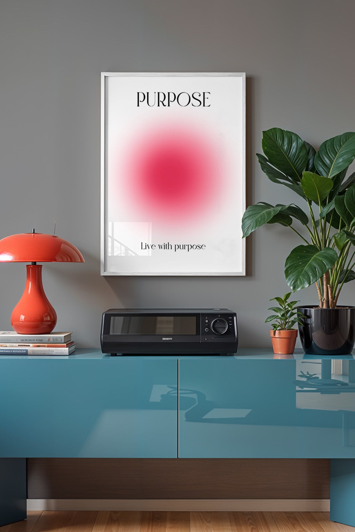 Aura Serisi Beyaz Çerçeveli Poster, Tablo No:154