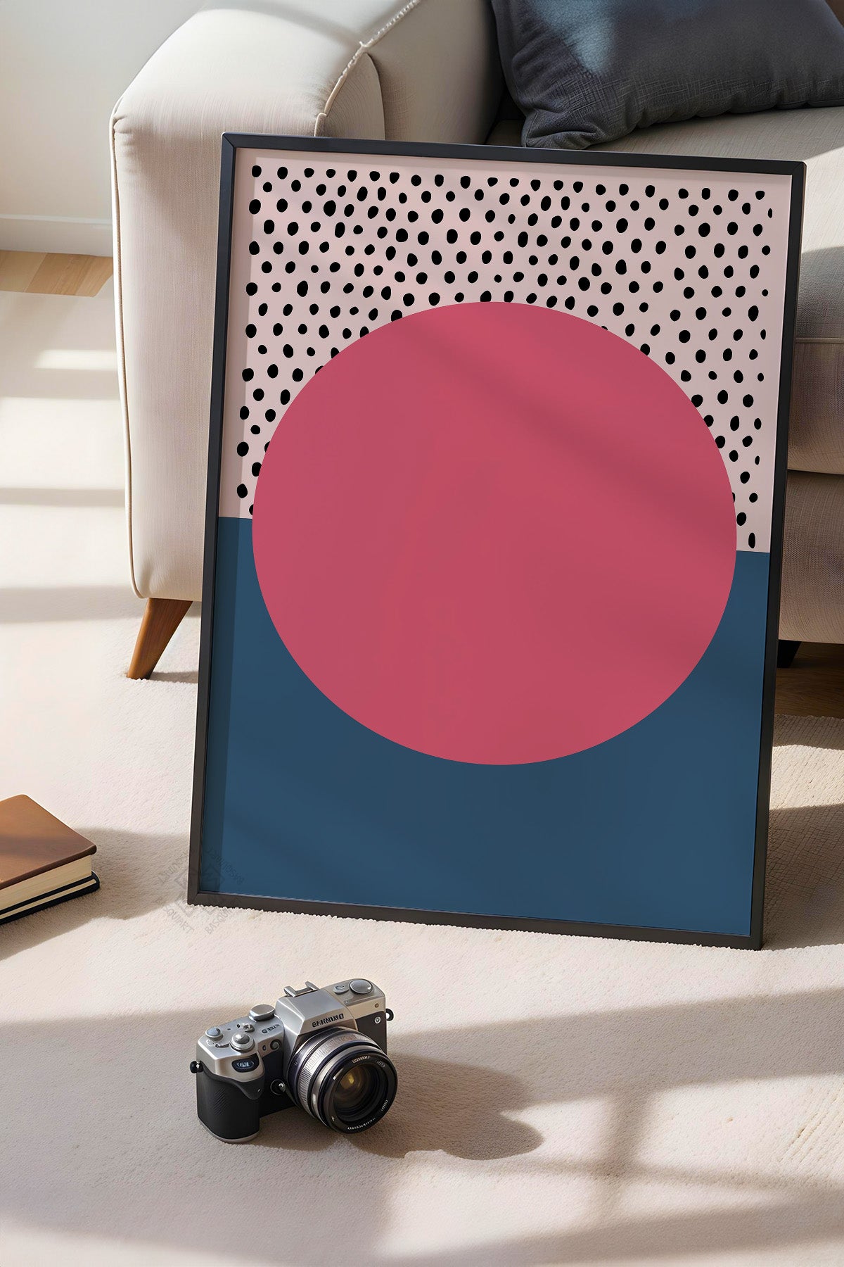 Bauhaus Serisi Siyah Çerçeveli Poster, Tablo No:74