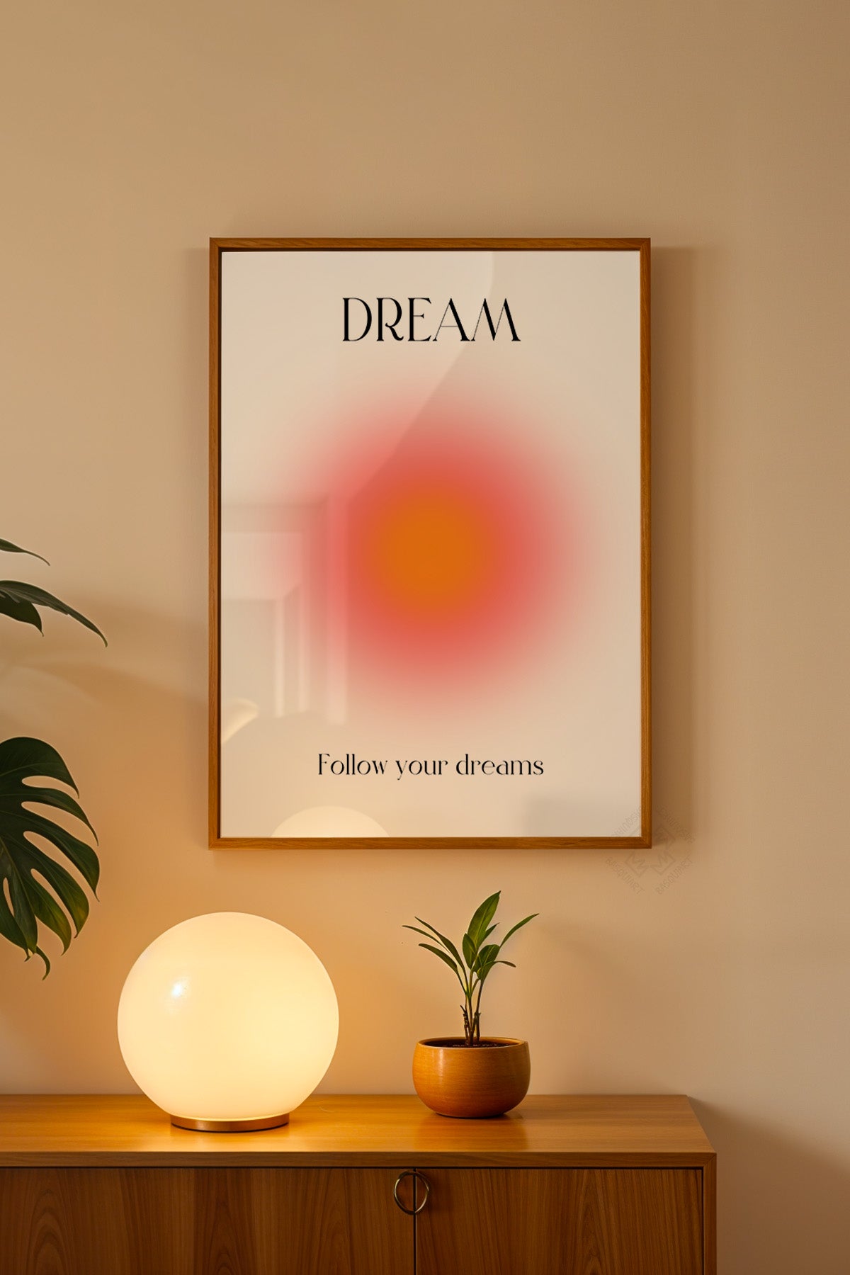 Aura Serisi Ahşap Çerçeveli Poster, Tablo No:153