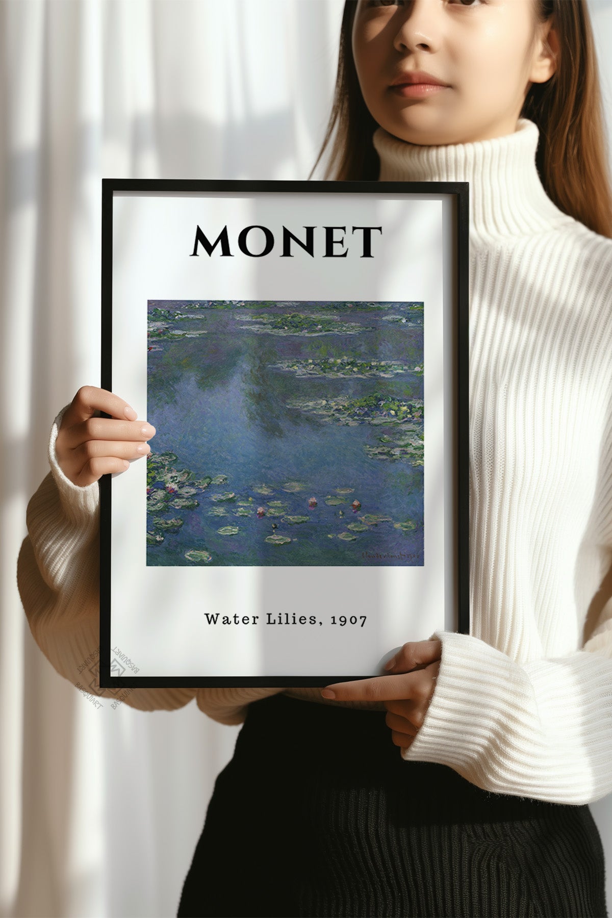 Claude Monet Serisi Siyah Çerçeveli Poster, Tablo Duvar Dekoru No:13