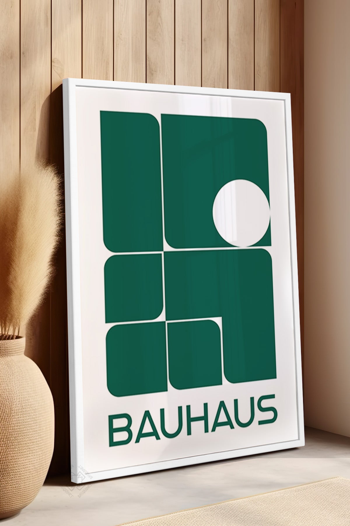 Bauhaus Serisi Beyaz Çerçeveli Poster, Tablo No:85