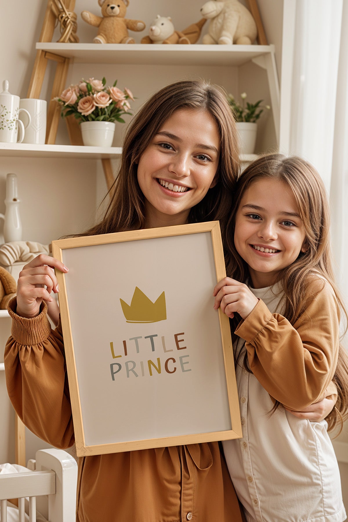 Çocuk Odası, Bebek Odası Ahşap Çerçeveli Poster, Tablo No:30