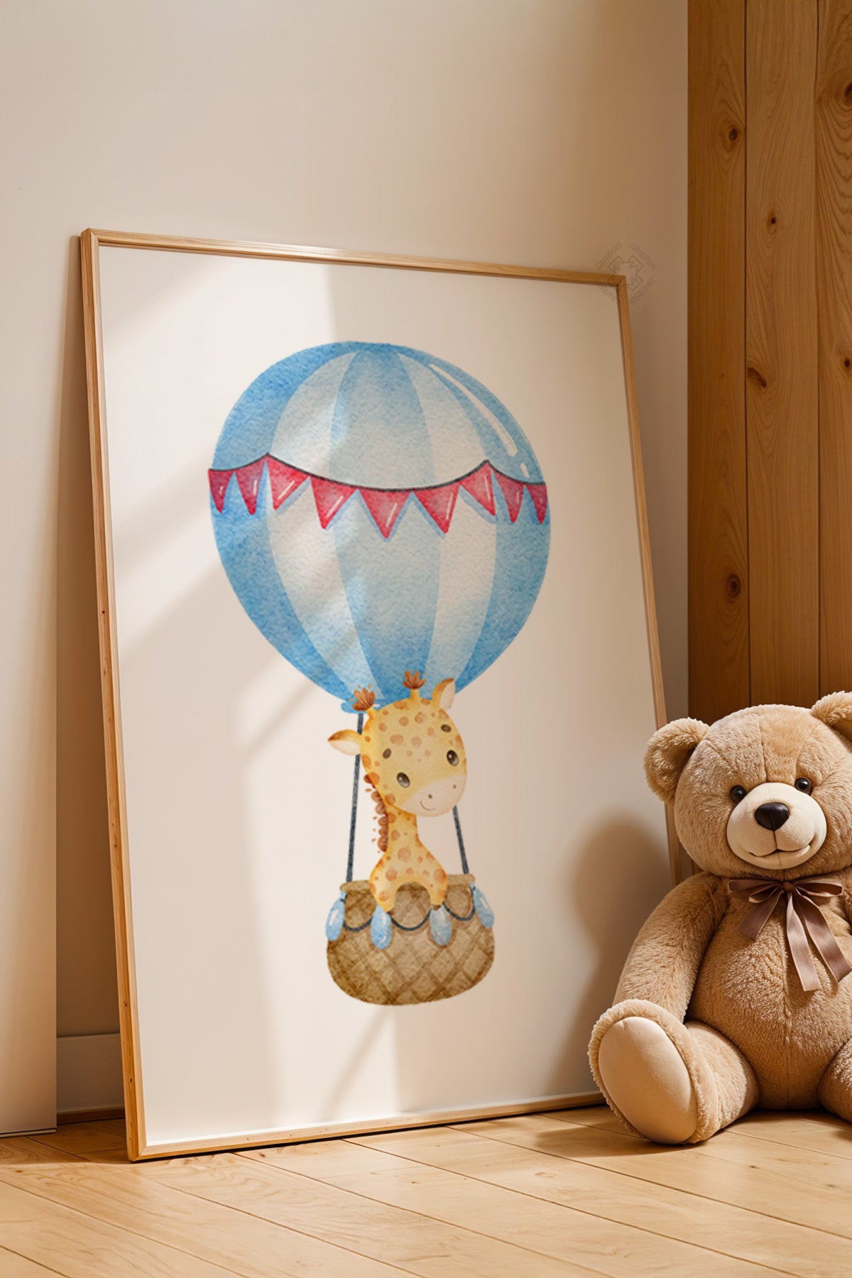 Çocuk Odası, Bebek Odası Ahşap Çerçeveli Poster, Tablo No:7