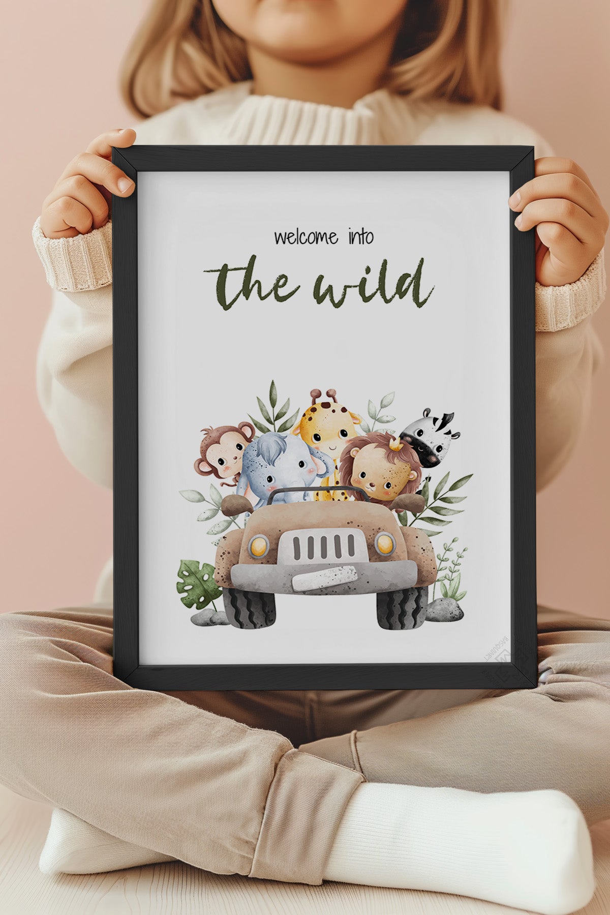 Çocuk Odası, Bebek Odası Siyah Çerçeveli Poster, Tablo No:22