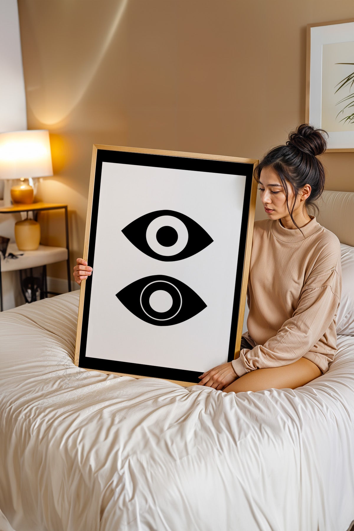 Bauhaus Serisi Ahşap Çerçeveli Poster, Tablo No:44