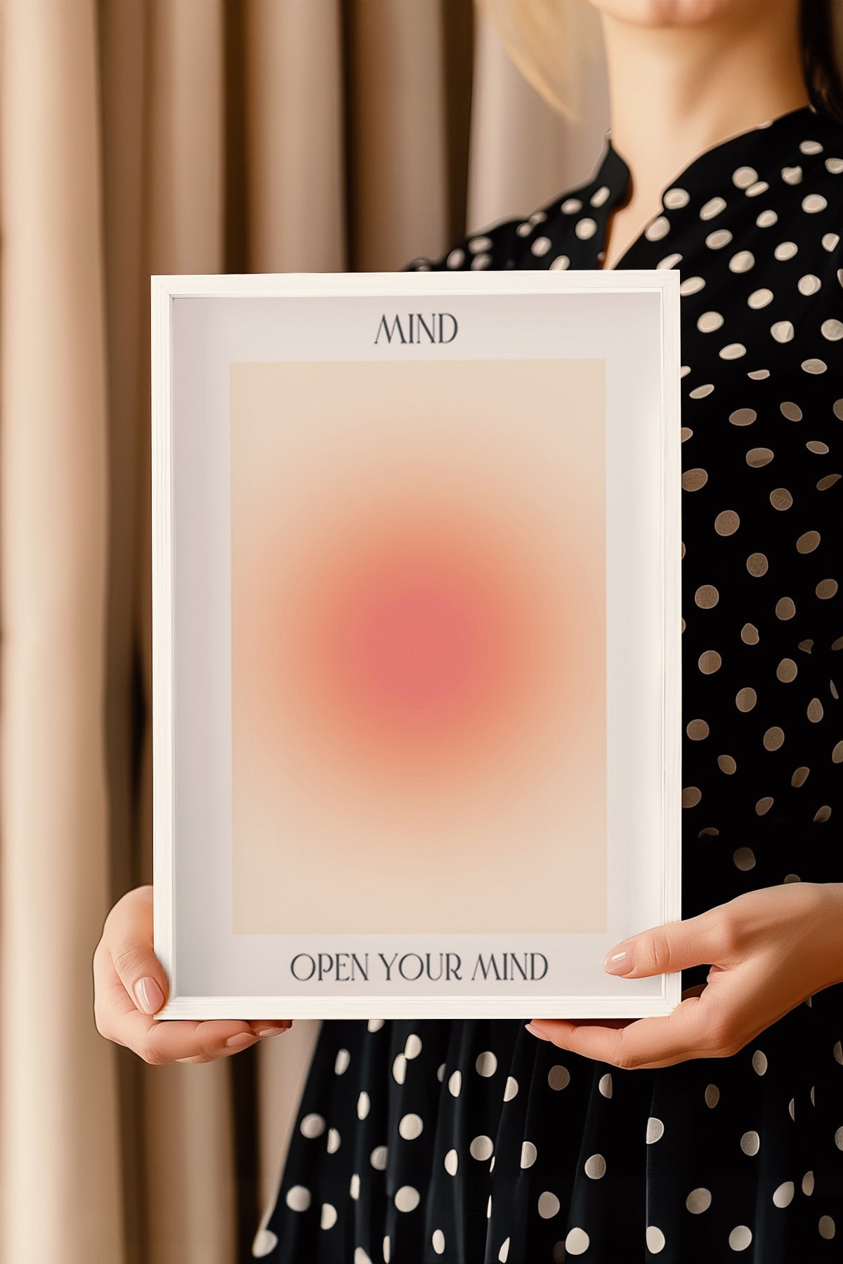 Aura Serisi Beyaz Çerçeveli Poster, Tablo No:143