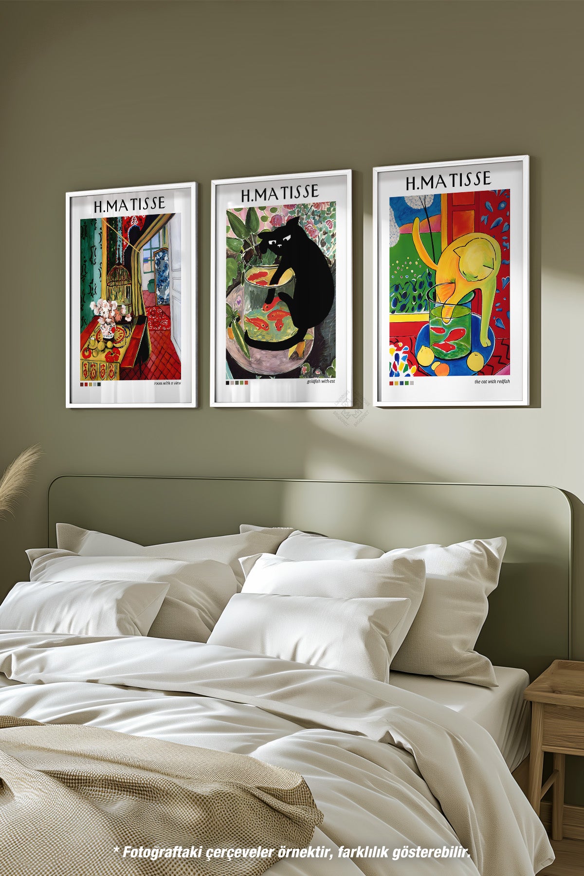 Matisse 3'lü Beyaz Çerçeveli Poster, Tablo Seti No:39