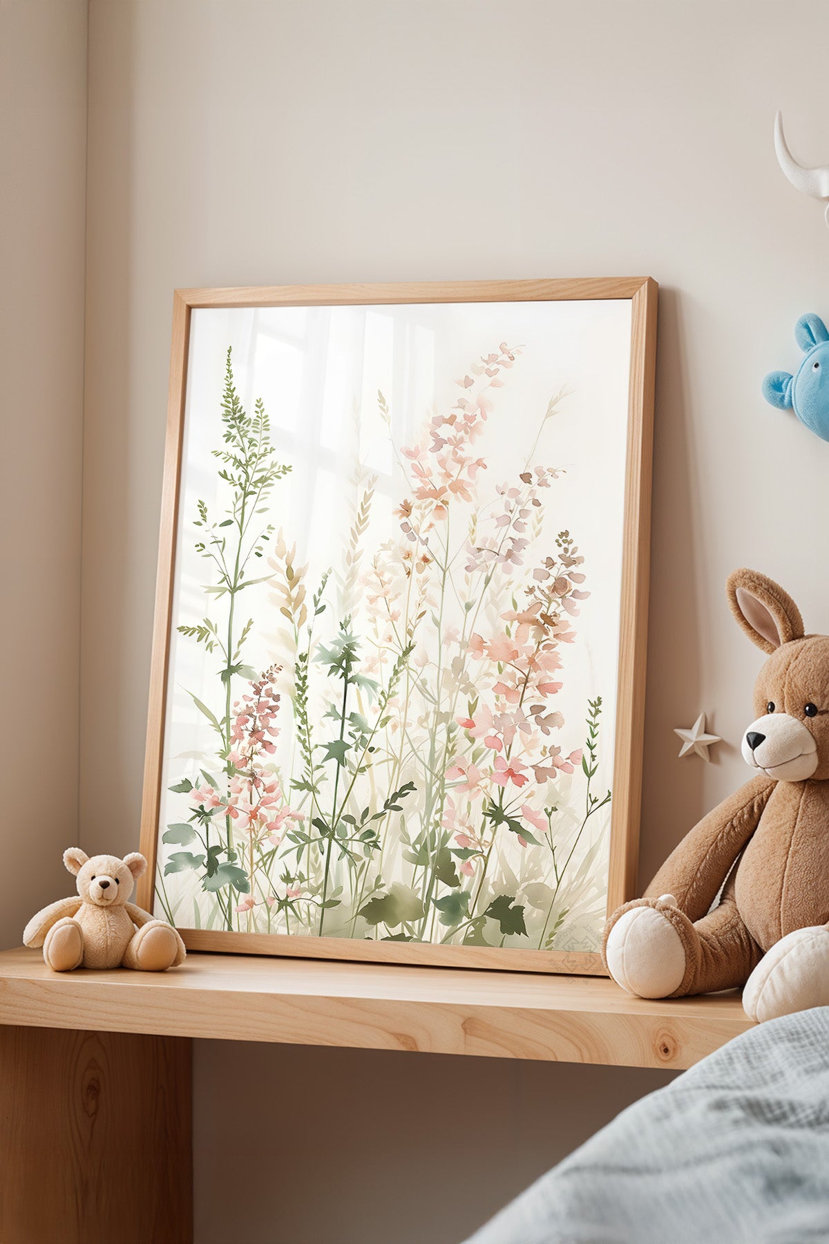 Çocuk Odası, Bebek Odası Ahşap Çerçeveli Poster, Tablo No:143