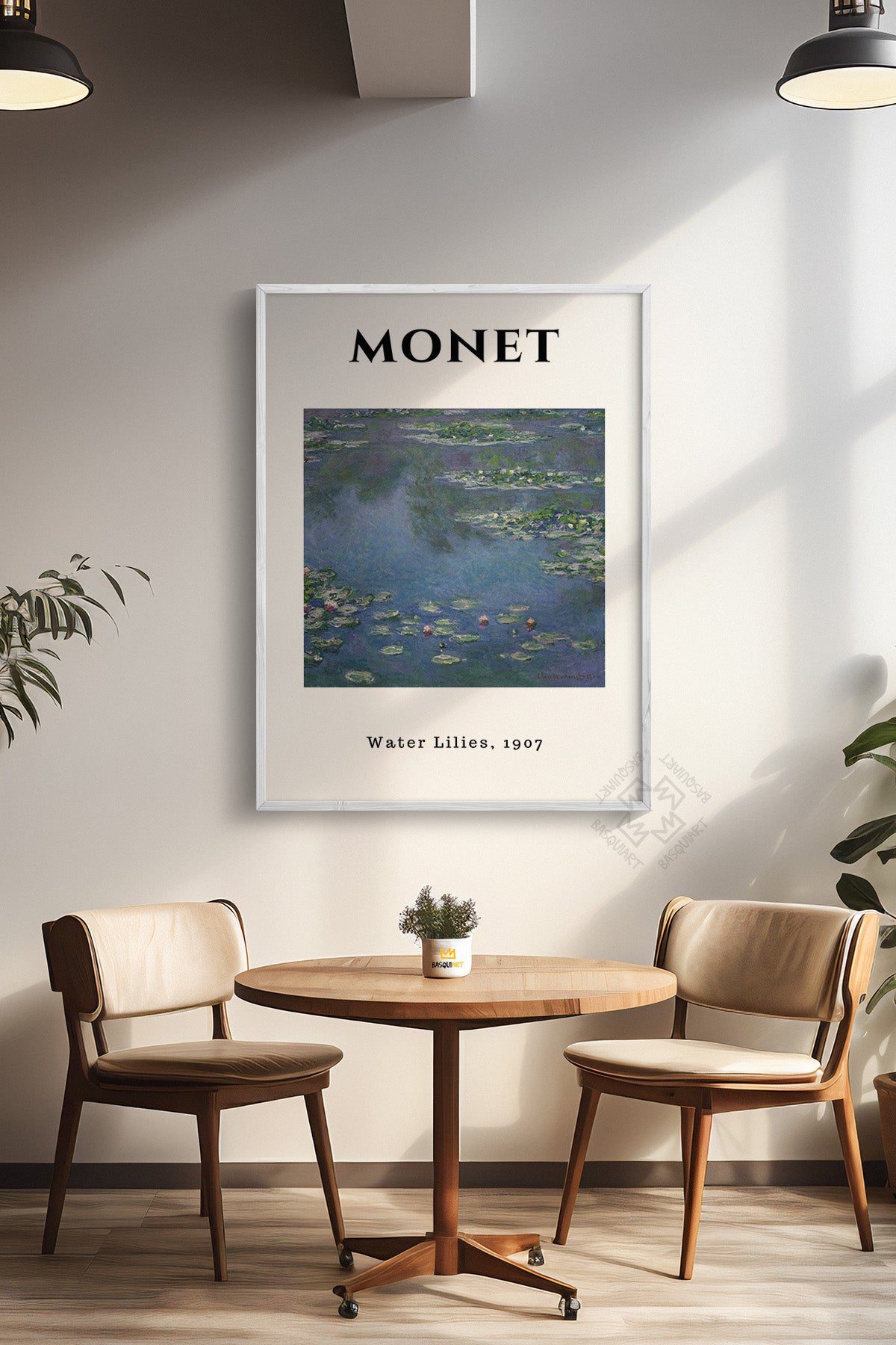 Claude Monet Serisi Beyaz Çerçeveli Poster, Tablo Duvar Dekoru No:13