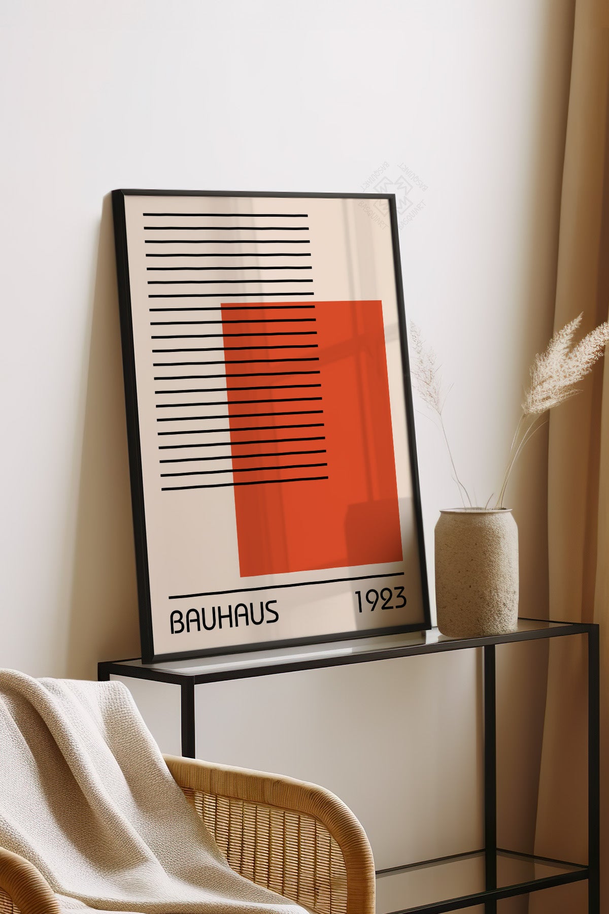 Bauhaus Serisi Siyah Çerçeveli Poster, Tablo No:30