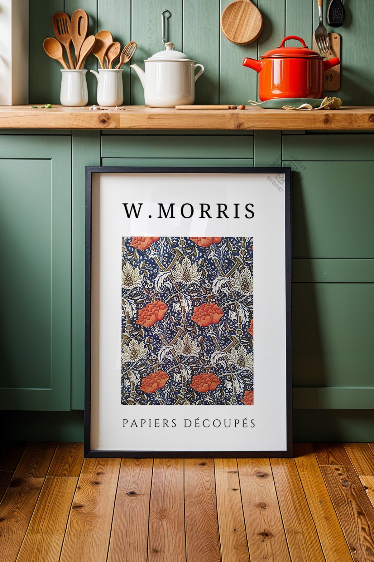 William Morris Serisi Siyah Çerçeveli Poster, Tablo Duvar Dekoru No:8