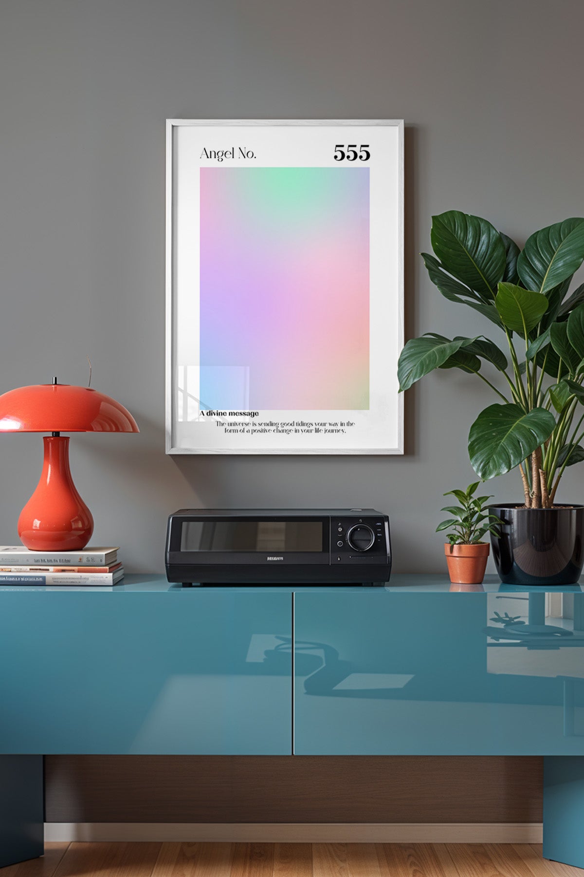 Aura Serisi Beyaz Çerçeveli Poster, Tablo No:71