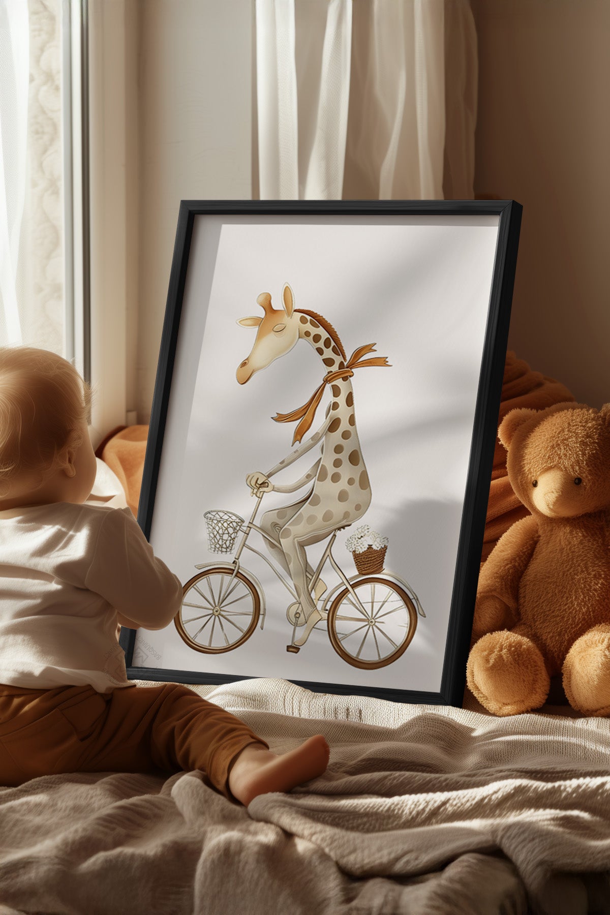Çocuk Odası, Bebek Odası Siyah Çerçeveli Poster, Tablo No:83