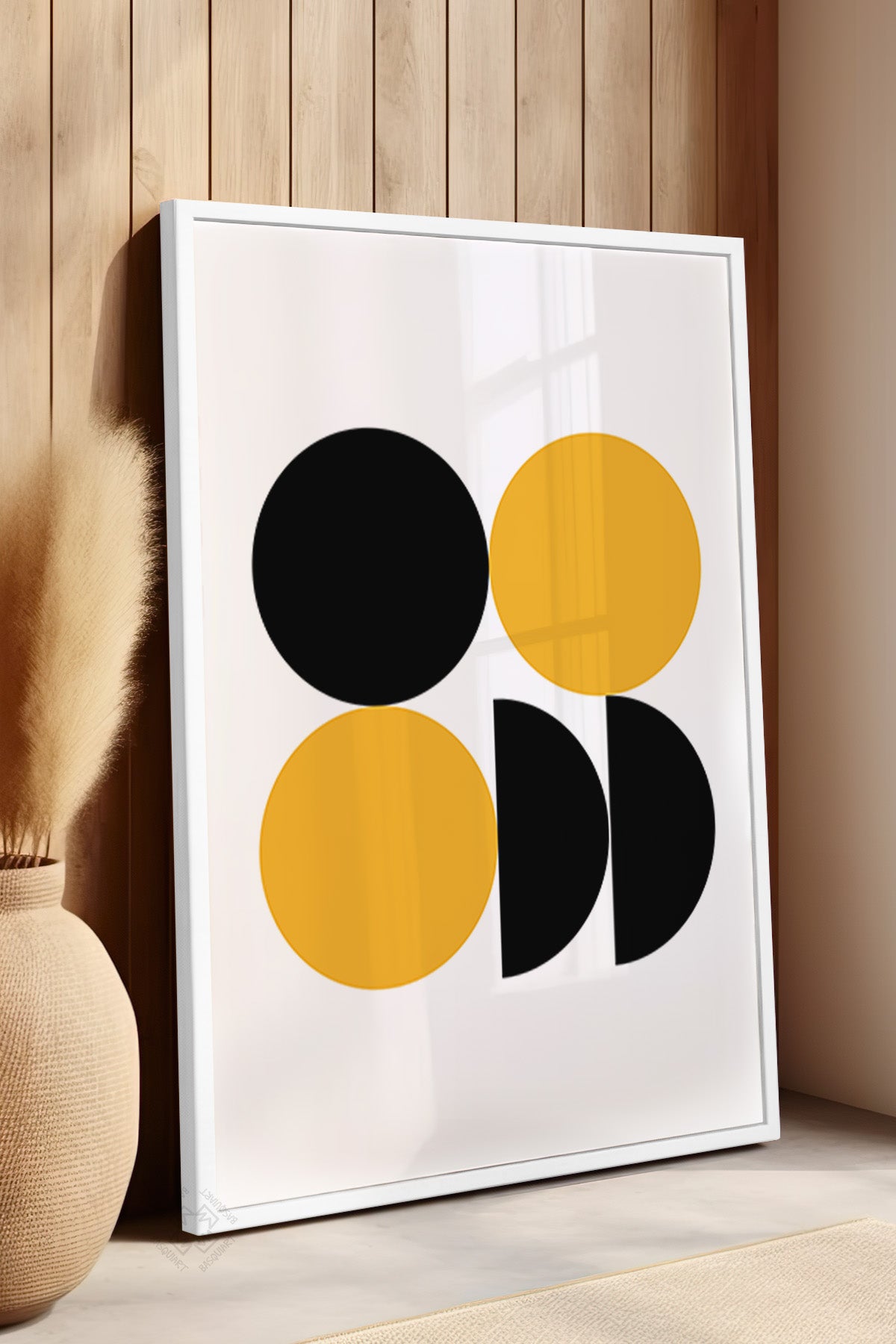 Bauhaus Serisi Beyaz Çerçeveli Poster, Tablo No:102