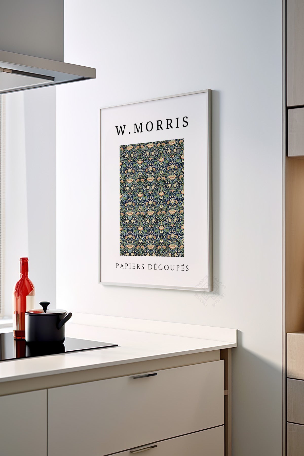 William Morris Serisi Beyaz Çerçeveli Poster, Tablo Duvar Dekoru No:24