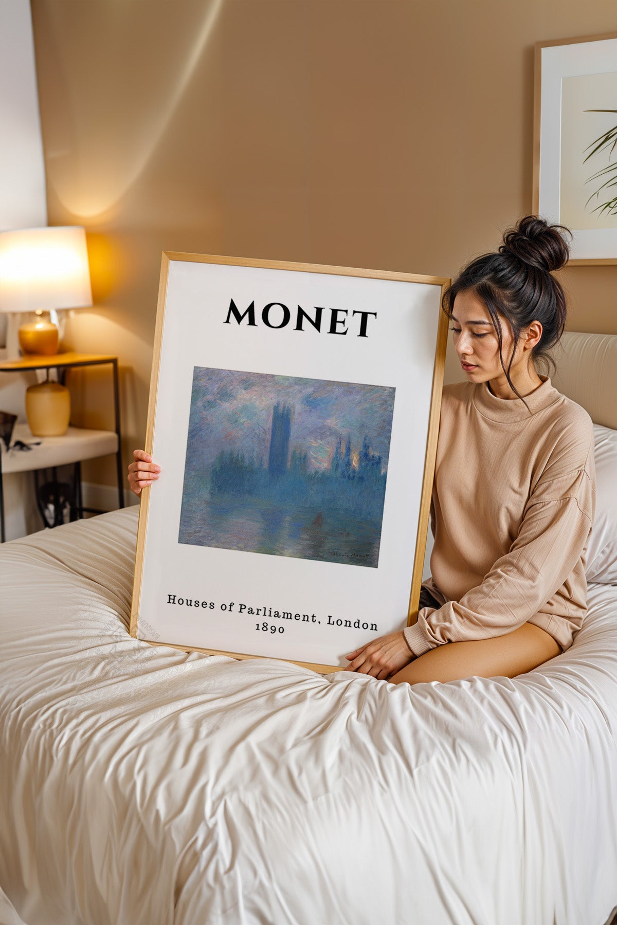 Claude Monet Serisi Ahşap Çerçeveli Poster, Tablo Duvar Dekoru No:3