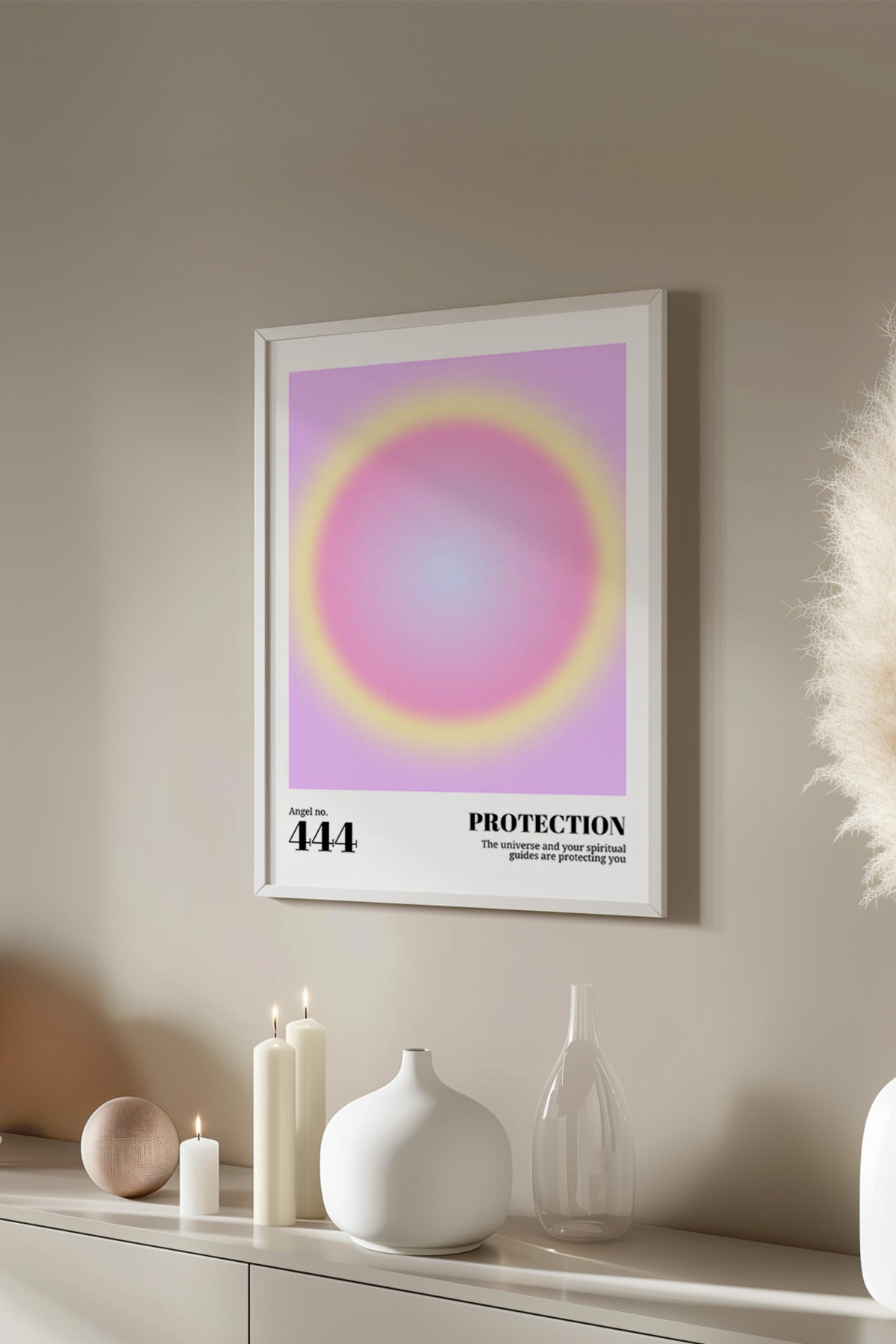 Aura Serisi Beyaz Çerçeveli Poster, Tablo No:2