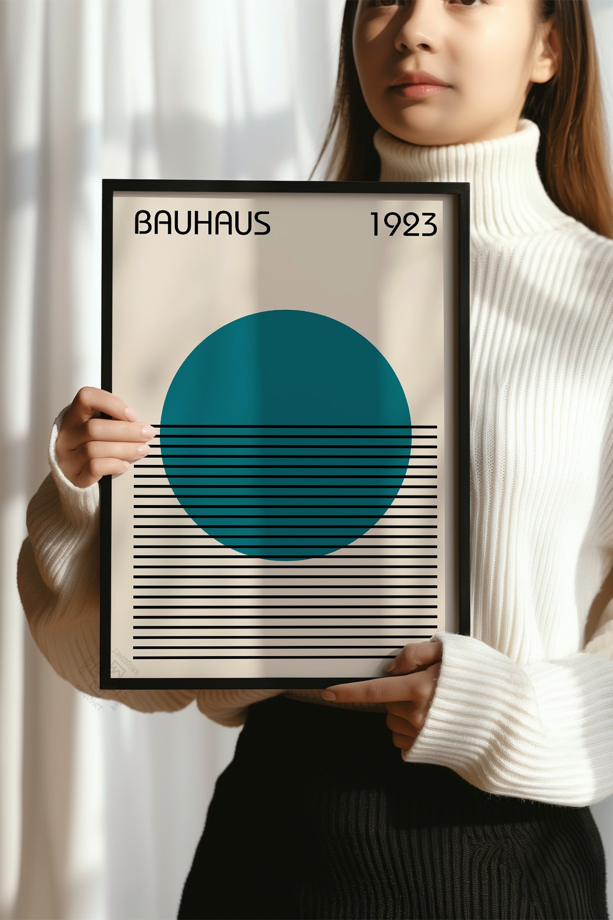 Bauhaus Serisi Siyah Çerçeveli Poster, Tablo No:20