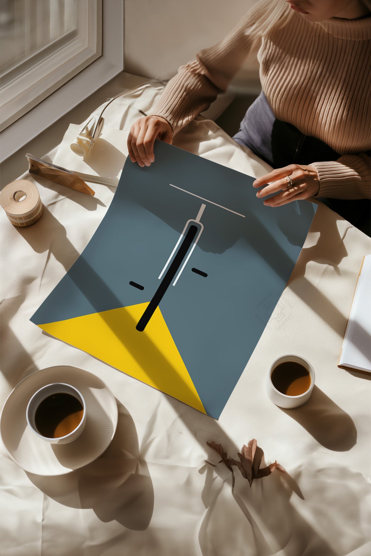 Bauhaus Minimalist 4'lü Poster Seti, Duvar Dekoru No:28