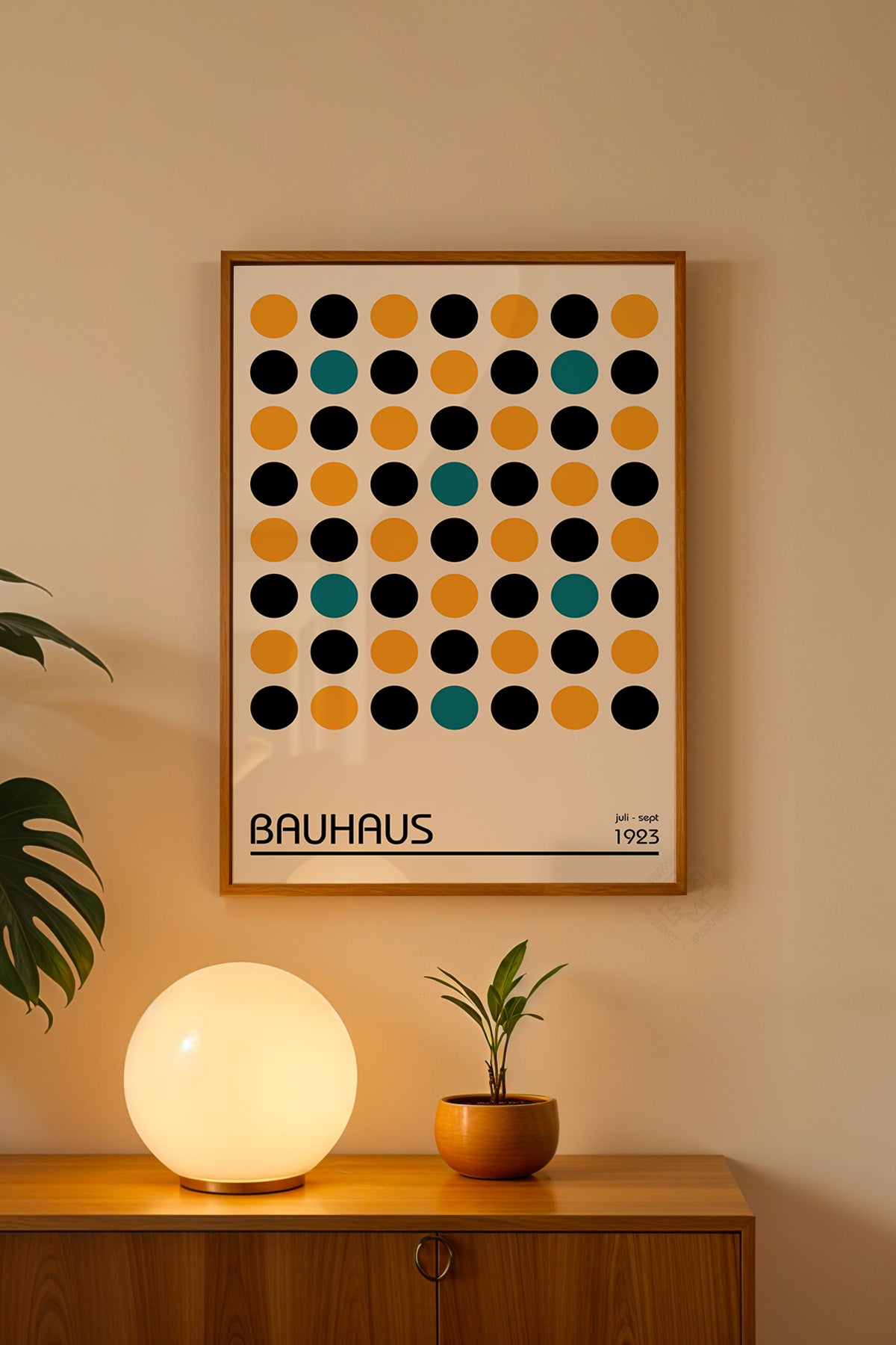 Bauhaus Serisi Ahşap Çerçeveli Poster, Tablo No:31