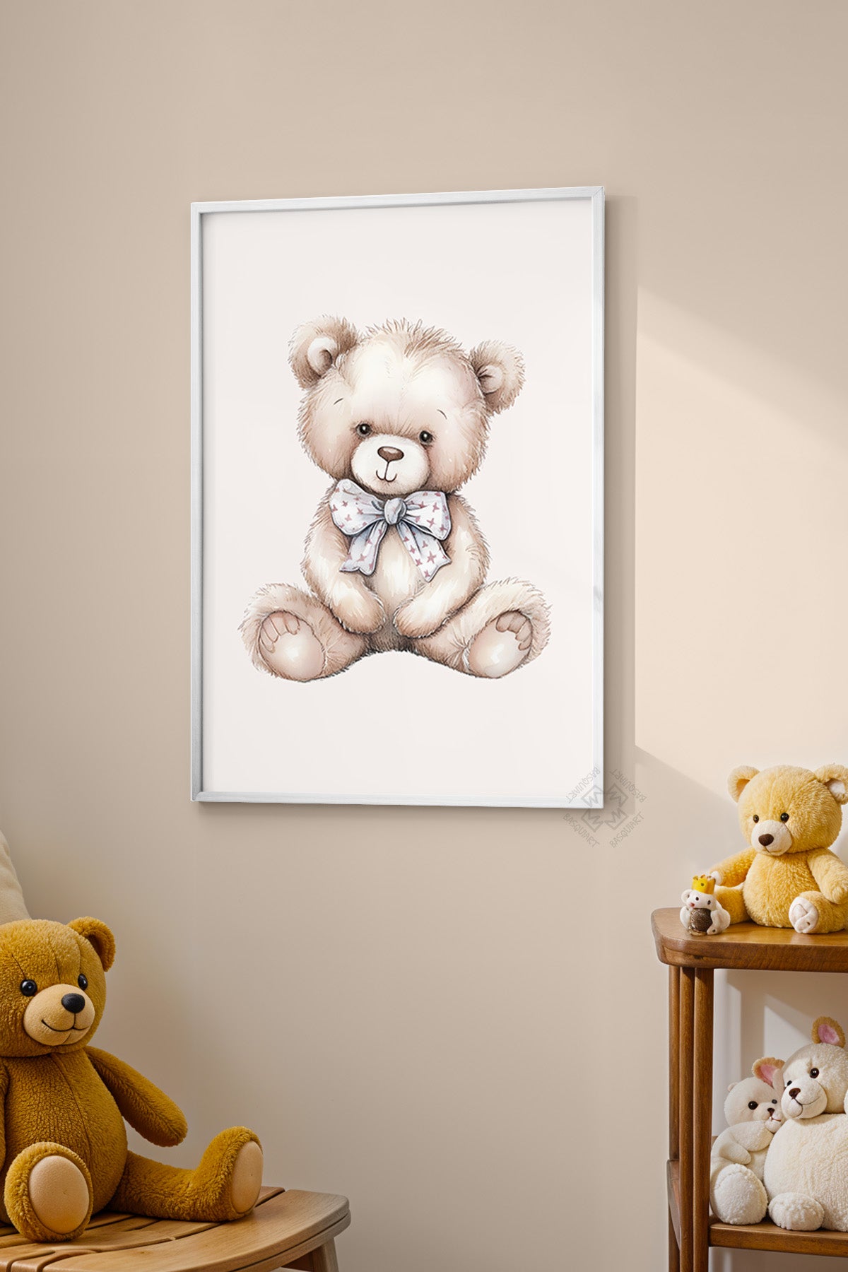 Çocuk Odası, Bebek Odası Beyaz Çerçeveli Poster, Tablo No:57