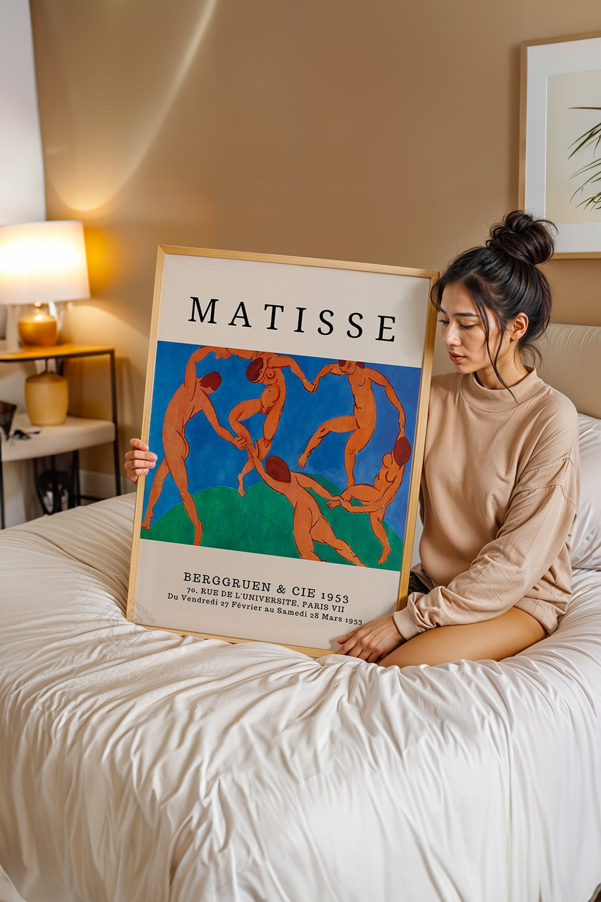 Henri Matisse Serisi Ahşap Çerçeveli Poster, Tablo Duvar Dekoru No:8