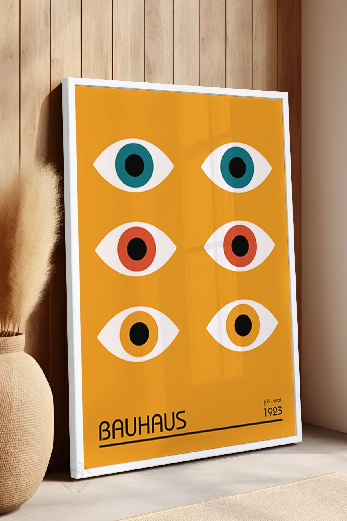 Bauhaus Serisi Beyaz Çerçeveli Poster, Tablo No:25