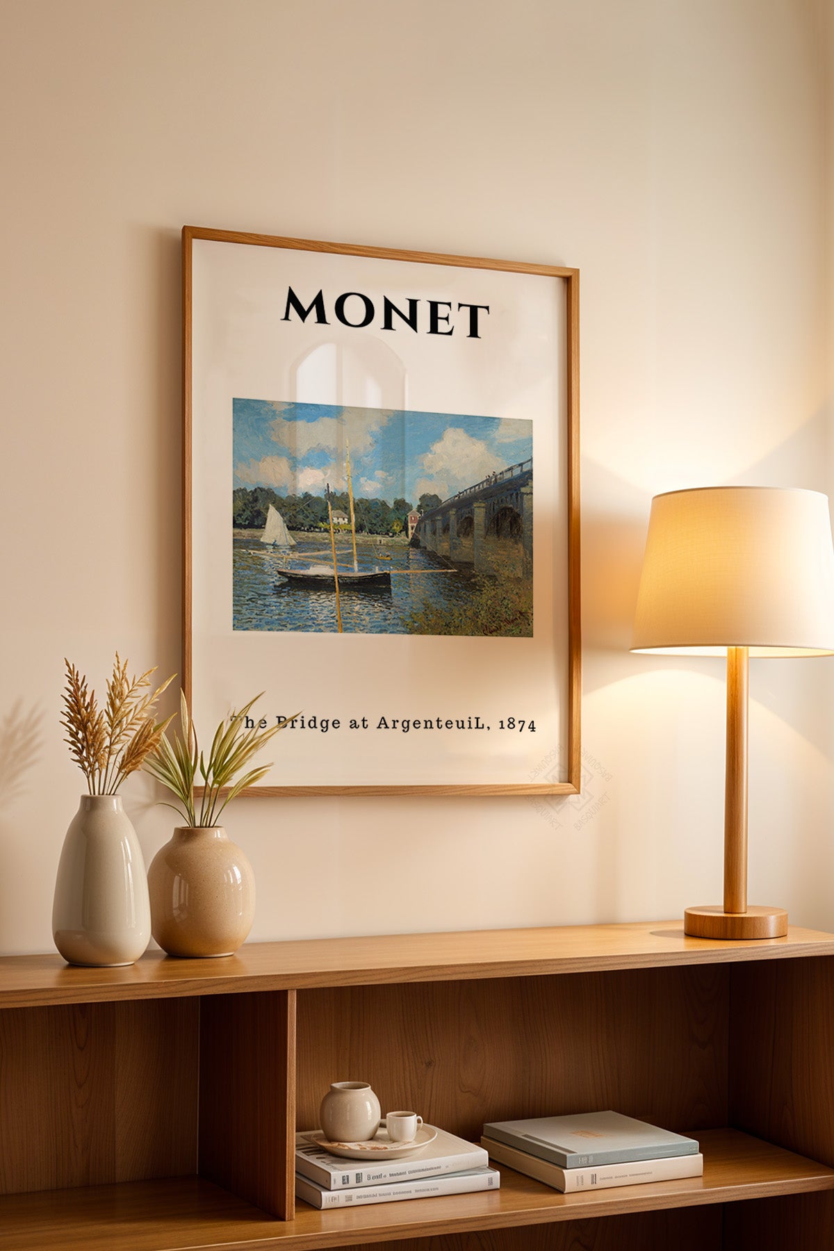 Claude Monet Serisi Ahşap Çerçeveli Poster, Tablo Duvar Dekoru No:20
