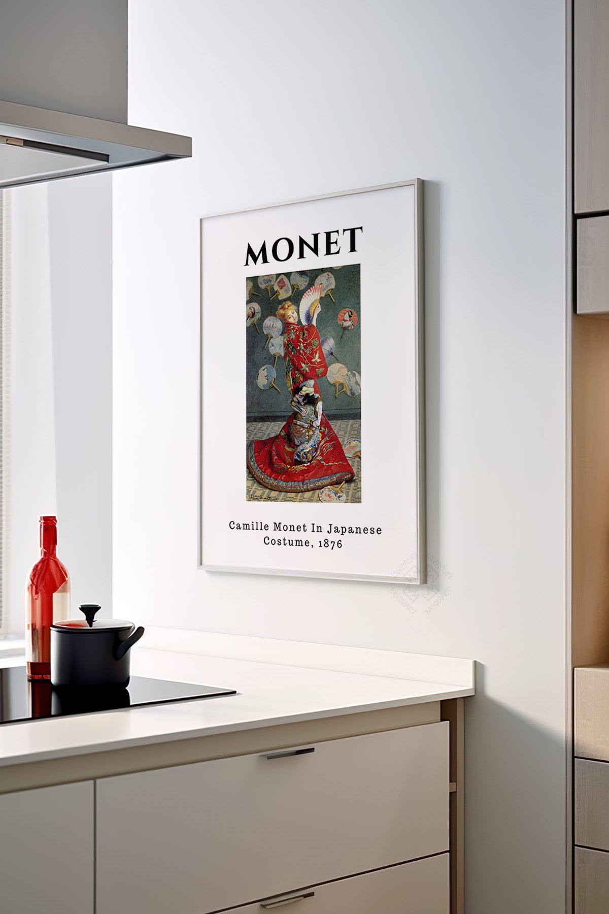 Claude Monet Serisi Beyaz Çerçeveli Poster, Tablo Duvar Dekoru No:8